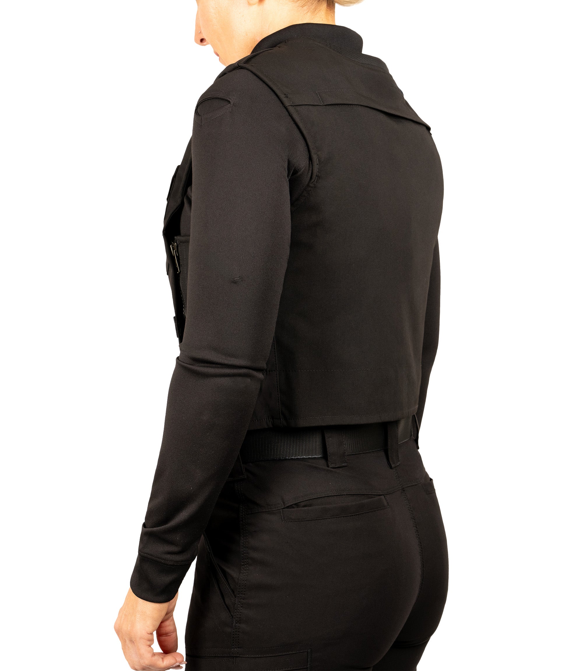 Back quarter angle view of Pro Duty Armor Cover in color black|color_black