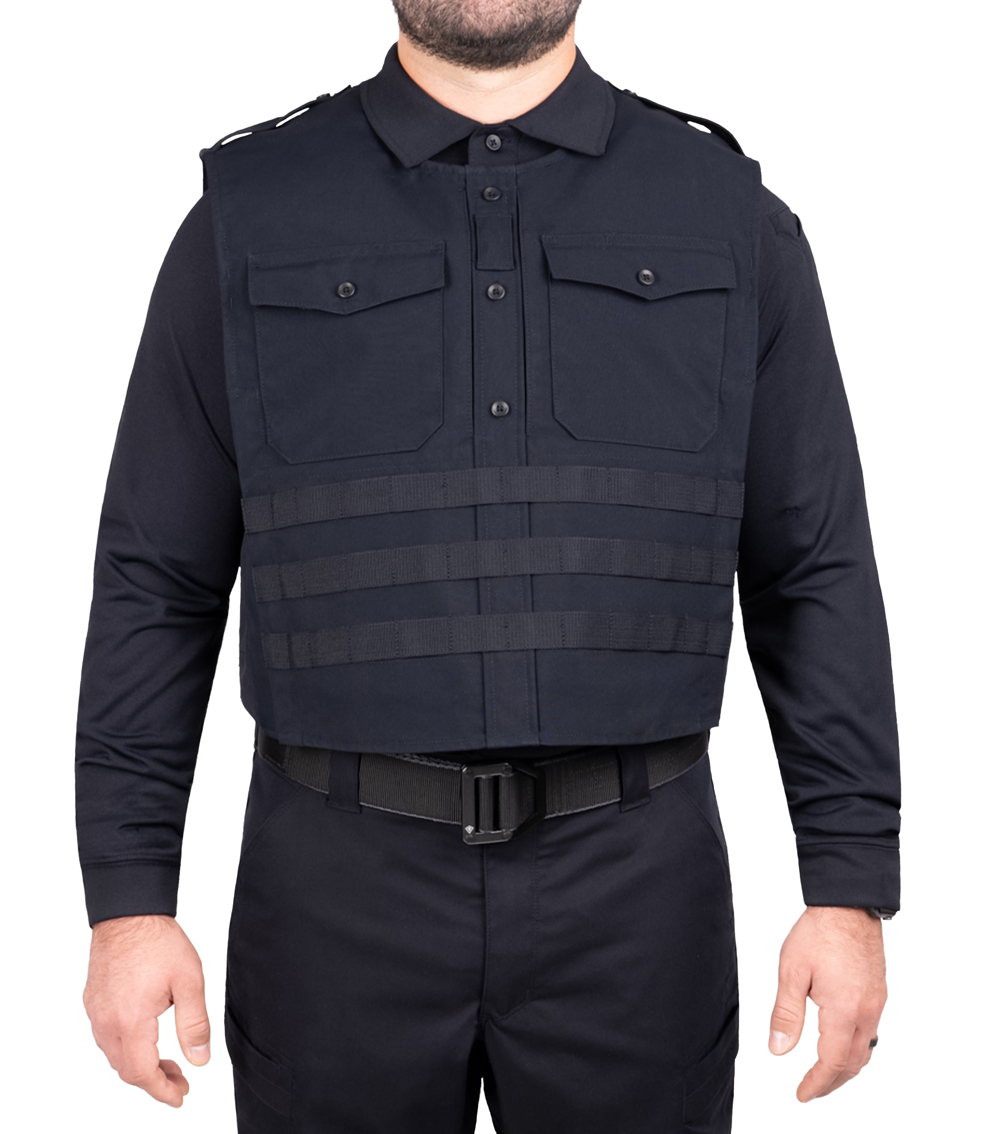 Front View of Pro Duty Armor Cover in color midnight navy|color_midnight navy