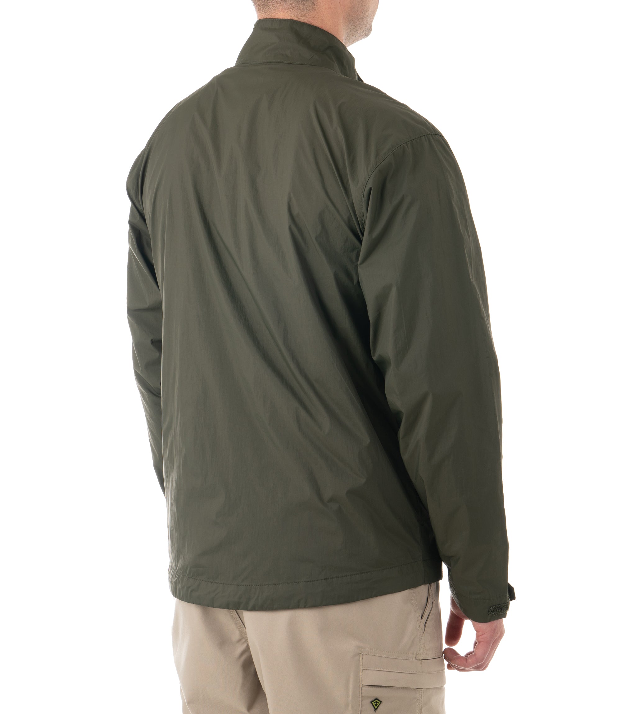 Side of Men's Pack-It Jacket in OD Green |color_od green
