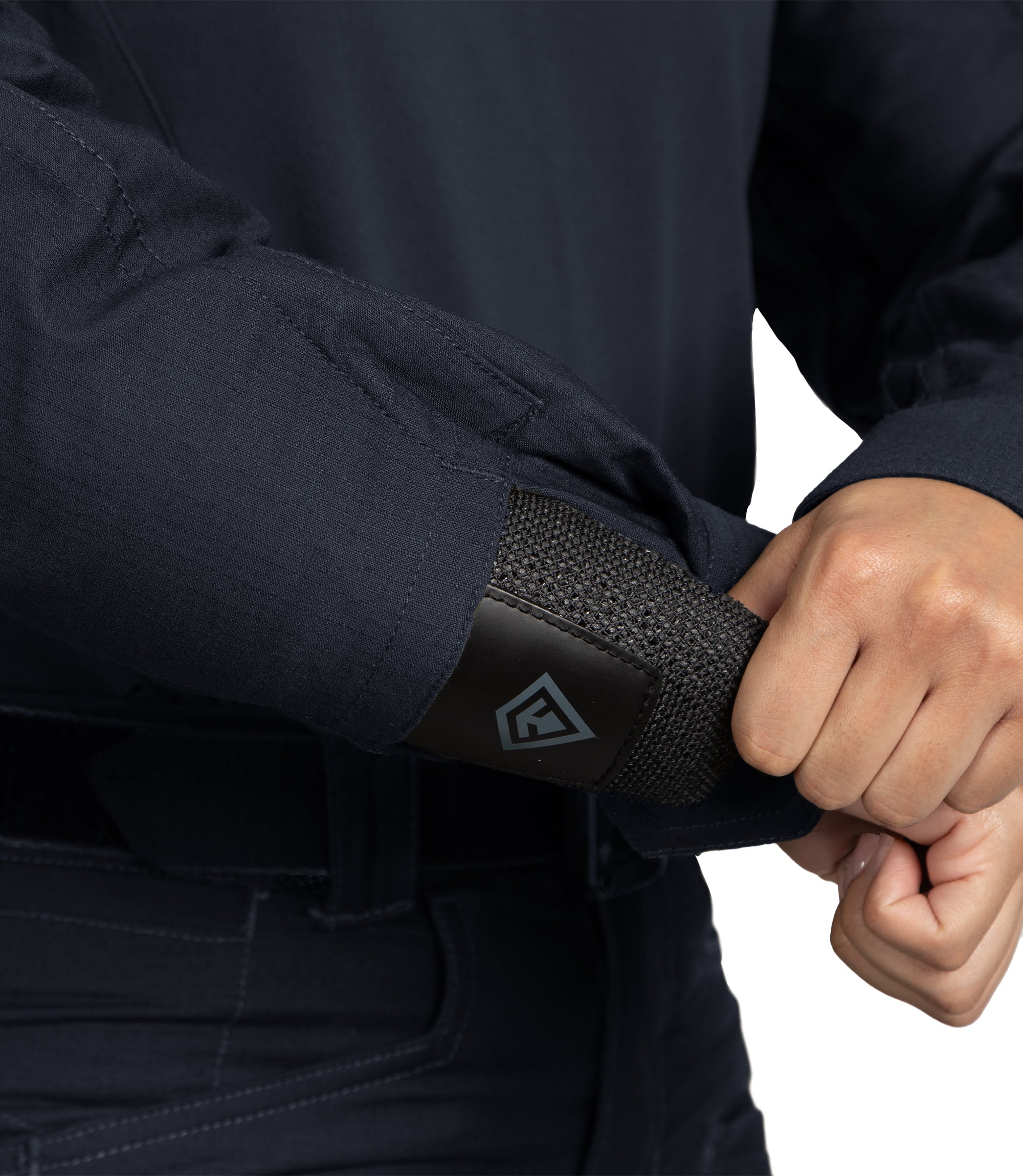 Elbow Pad Pocket on Women's Defender Shirt in Midnight Navy |color_midnight navy