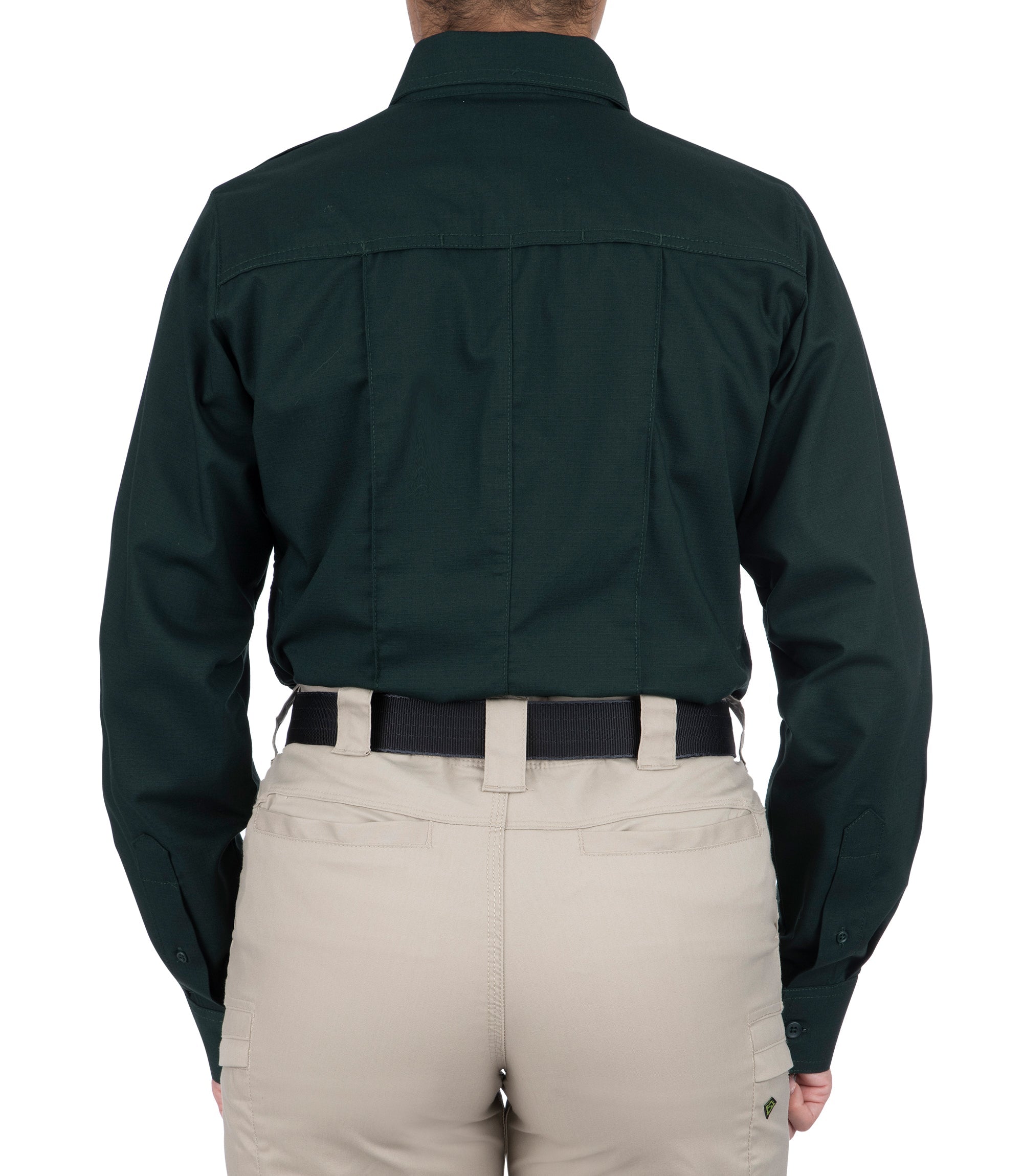 Back of Women's Pro Duty Uniform Shirt in Spruce Green |color_spruce green