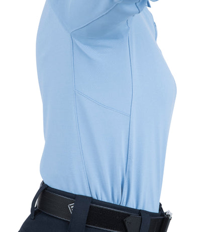 Women's Performance Long Sleeve Polo - Medium Blue