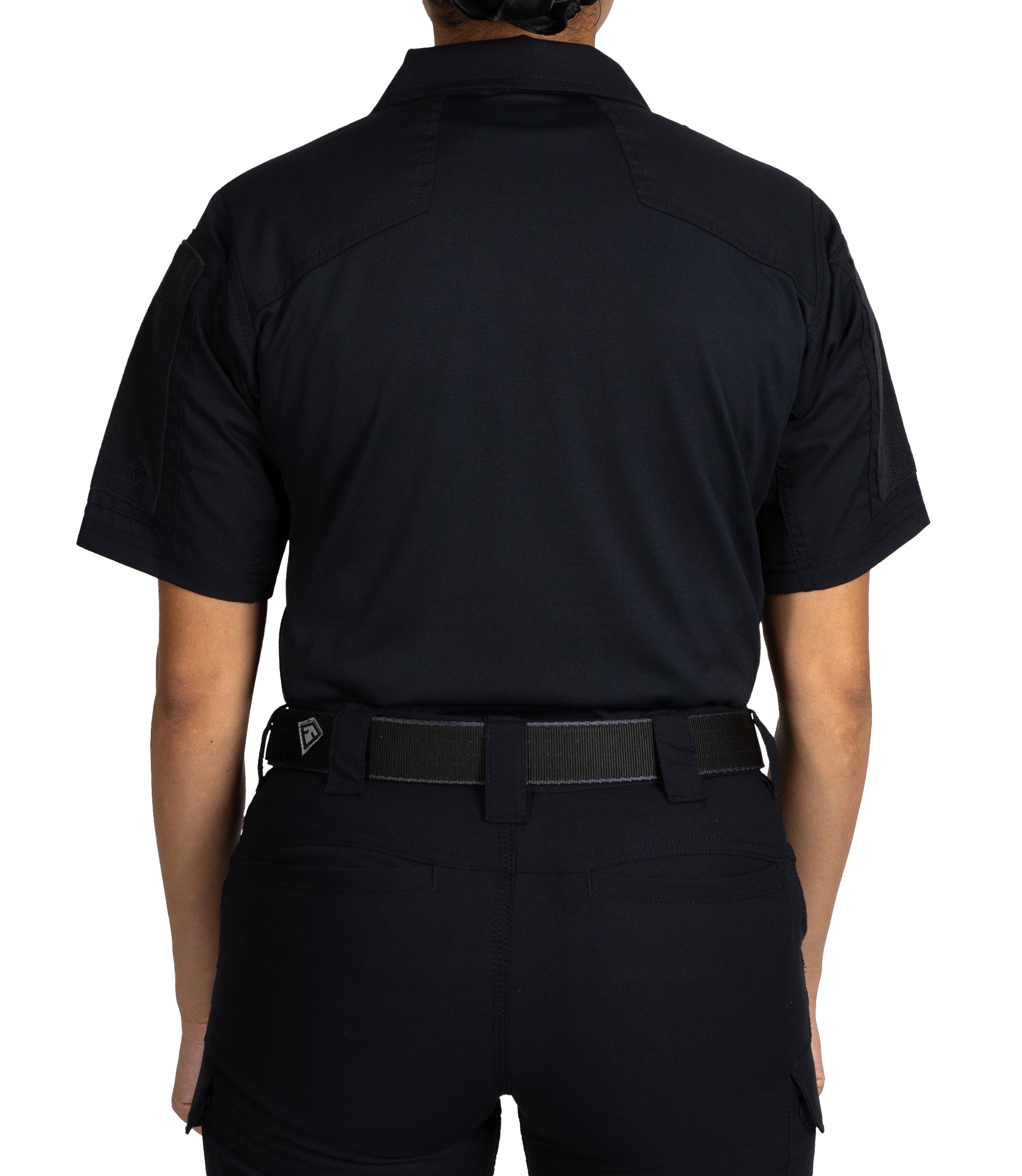 Back of Women's V2 Responder SS Shirt in Midnight Navy |color_midnight navy