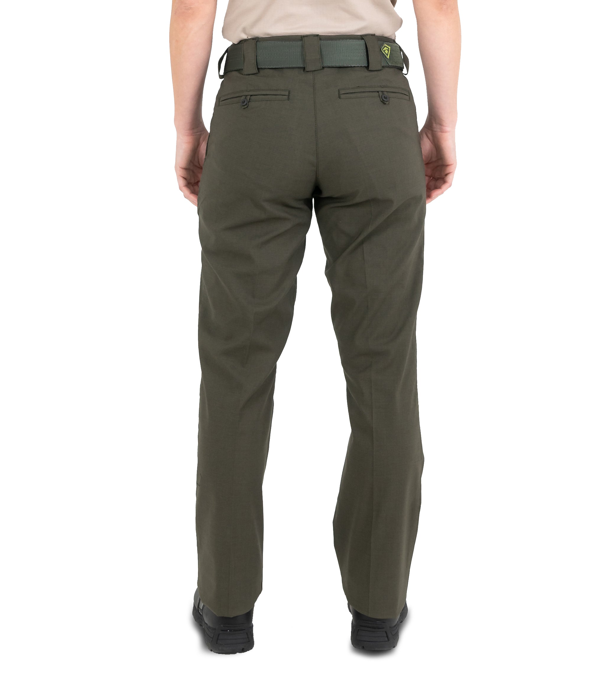 Back of Women's V2 Pro Duty 6 Pocket Pant in OD Green|color_od green