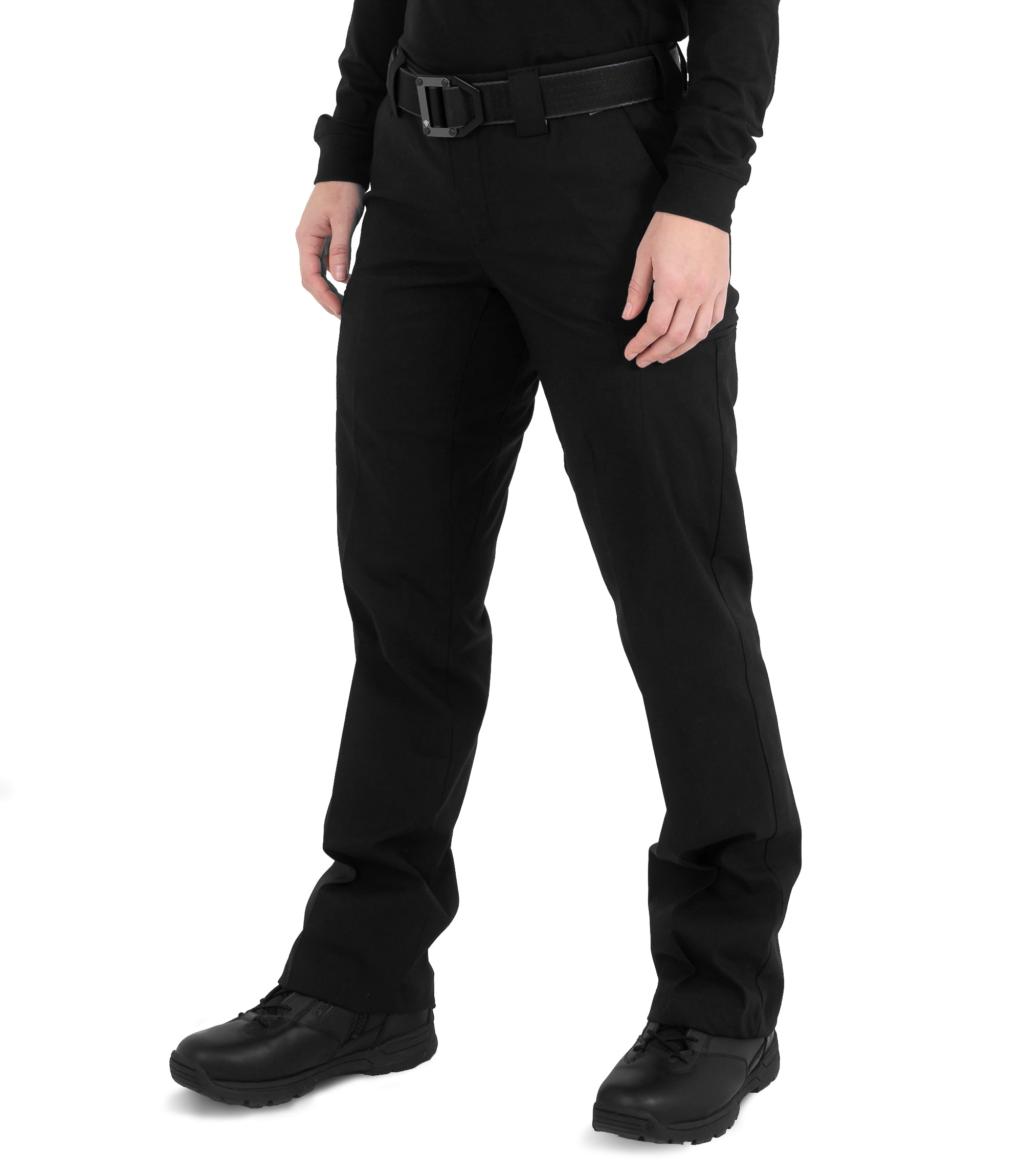 Side of Women's V2 PRO DUTY™ 6 Pocket Pant in Black |color_black