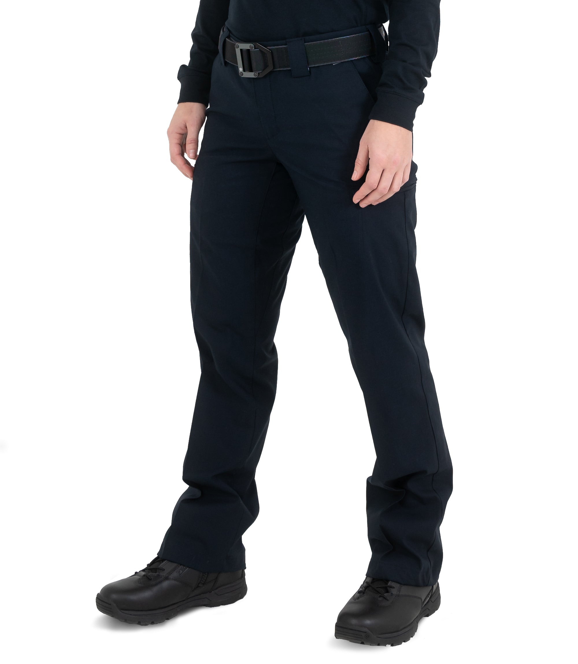 Side of Women's V2 PRO DUTY™ 6 Pocket Pant in Midnight Navy |color_midnight navy