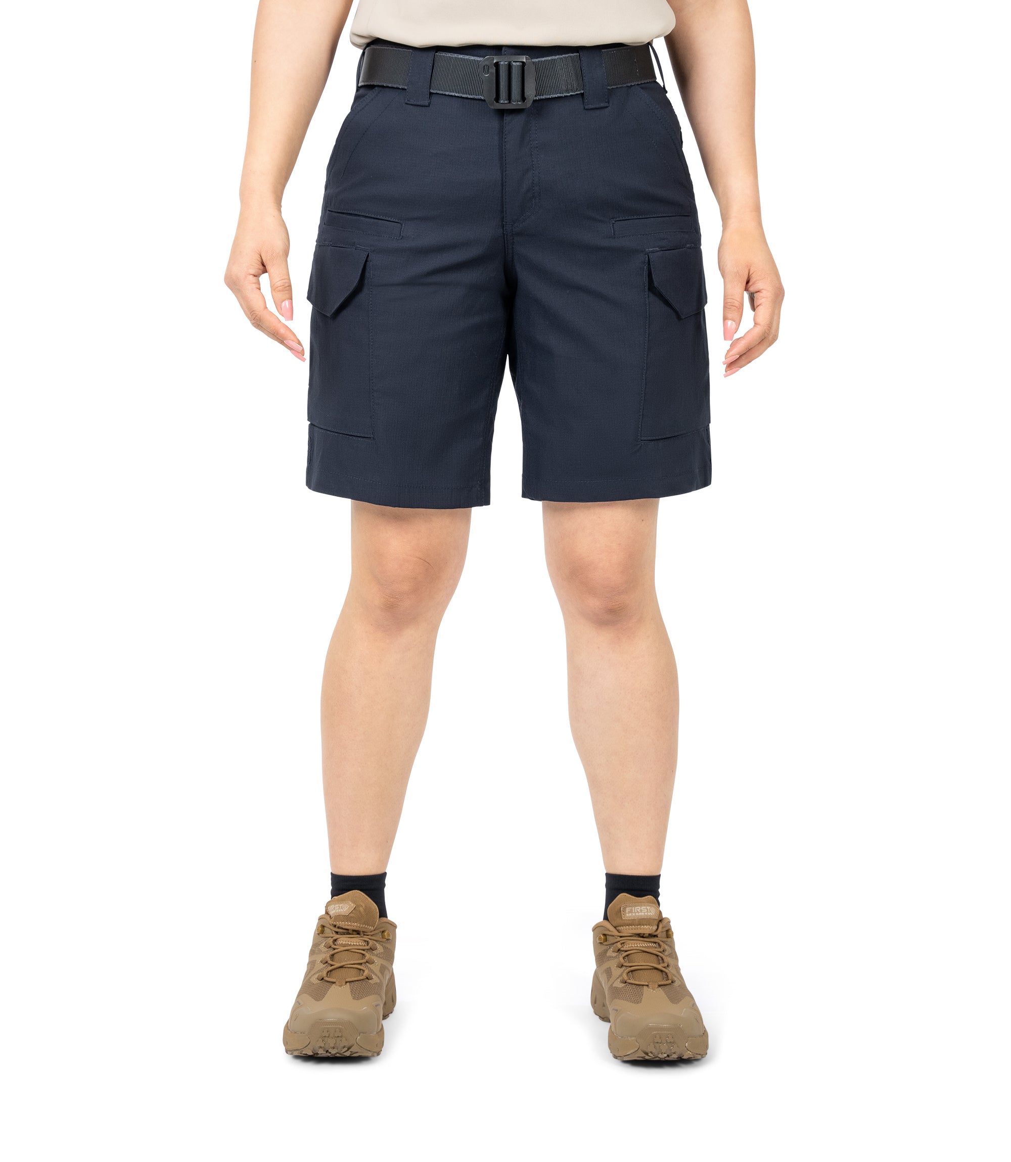Front view of Women's V2 Tactical Short in midnight navy|color_midnight navy