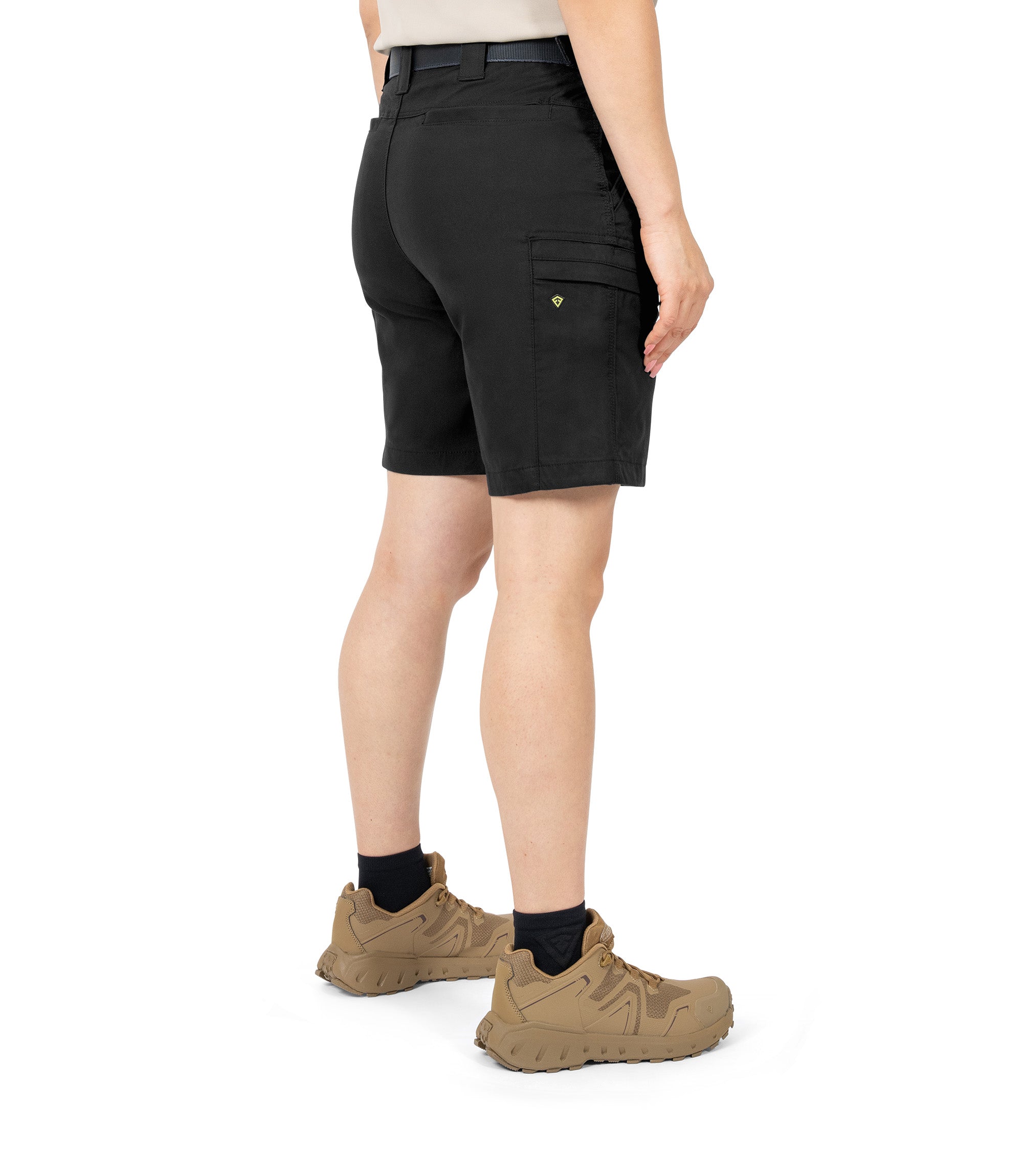 Right back side view of Women's A2 Short in black|color_black