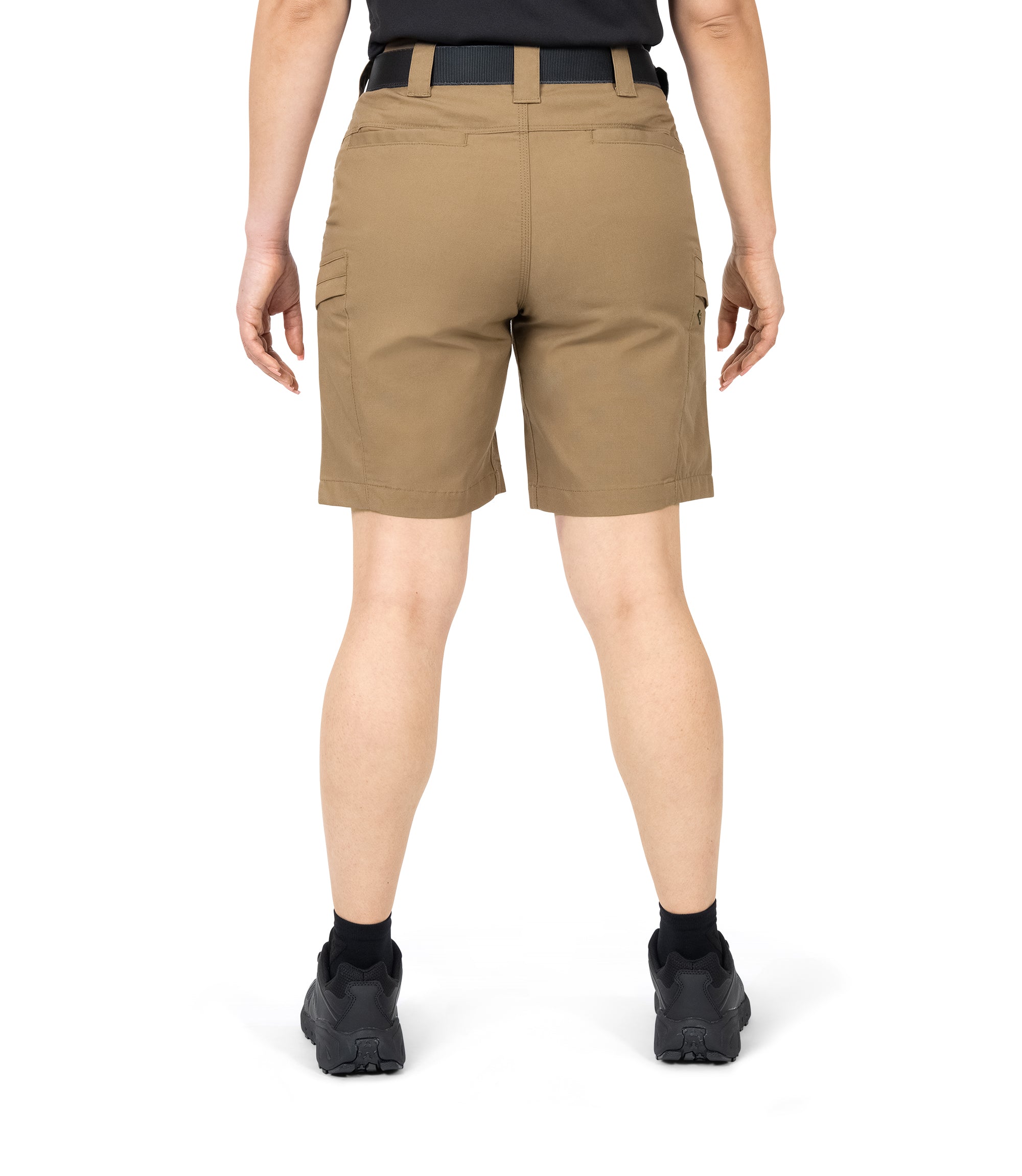 Back view of Women's A2 Short in coyote brown|color_coyote brown