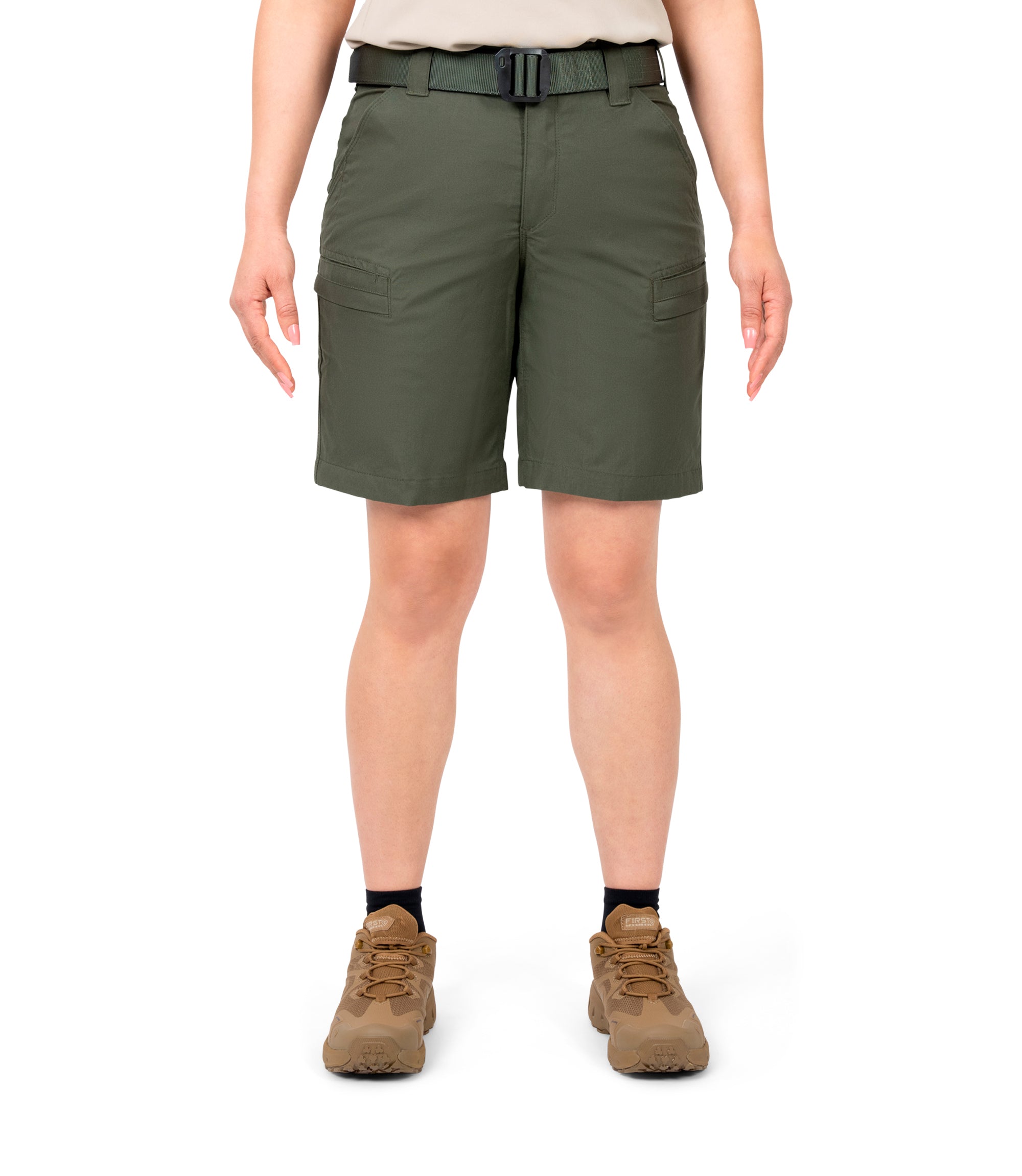 Front view of Women's A2 Short in OD Green|color_OD Green