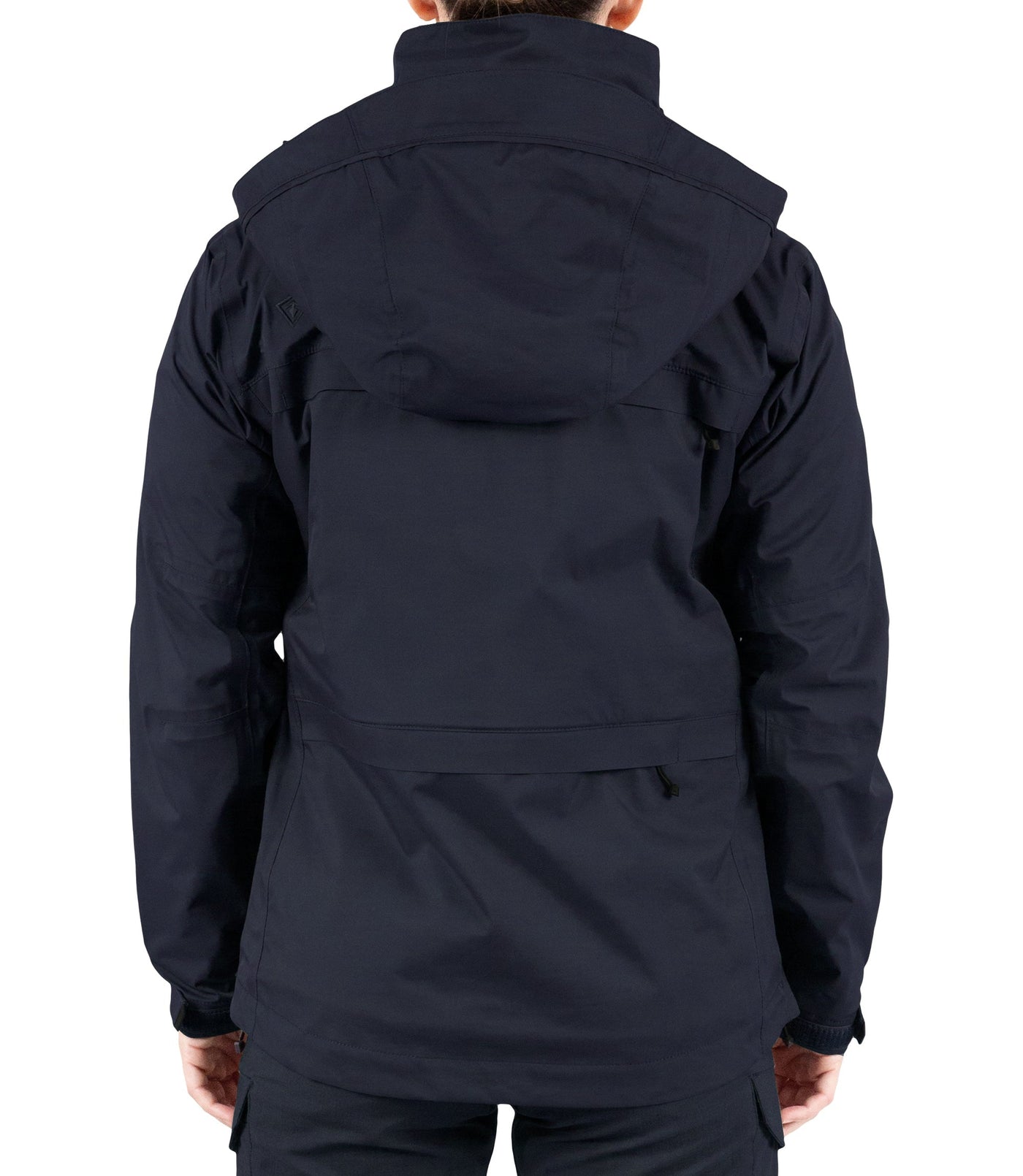 Back of Women’s Tactix System Parka in Midnight Navy