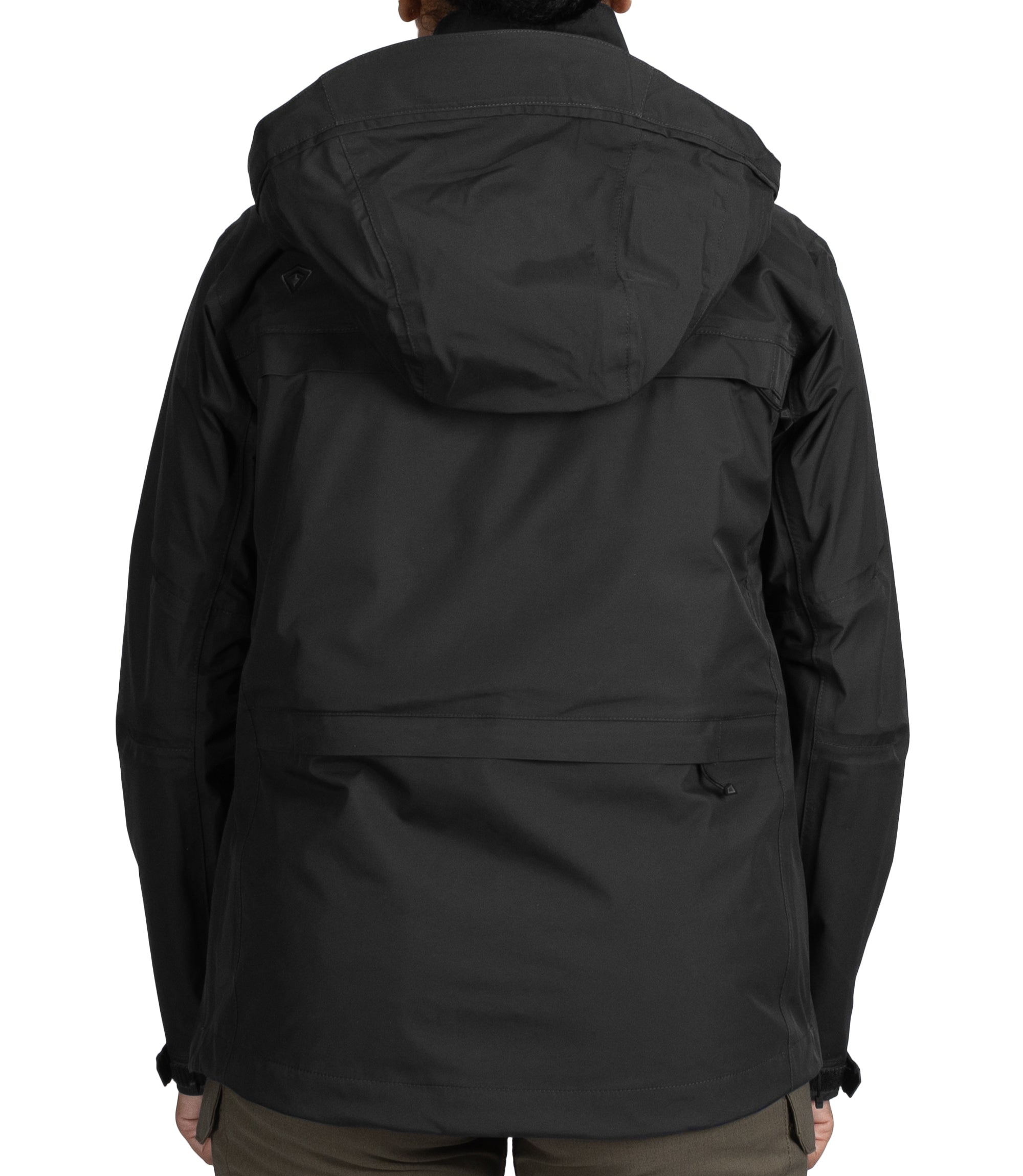 Back view of Women’s Tactix Parka Shell Black|color_black