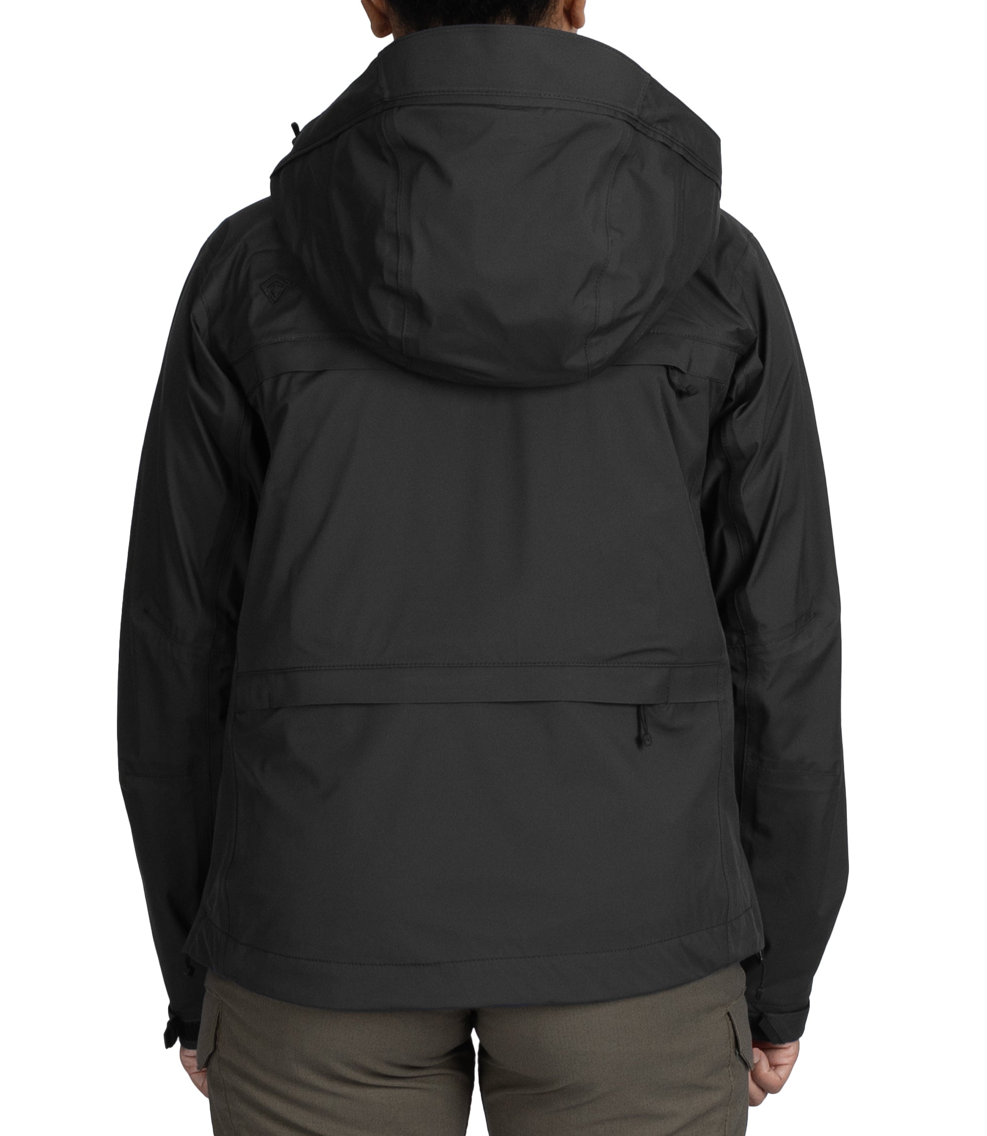 Back view of Women’s Tactix Jacket Shell in Black|color_black