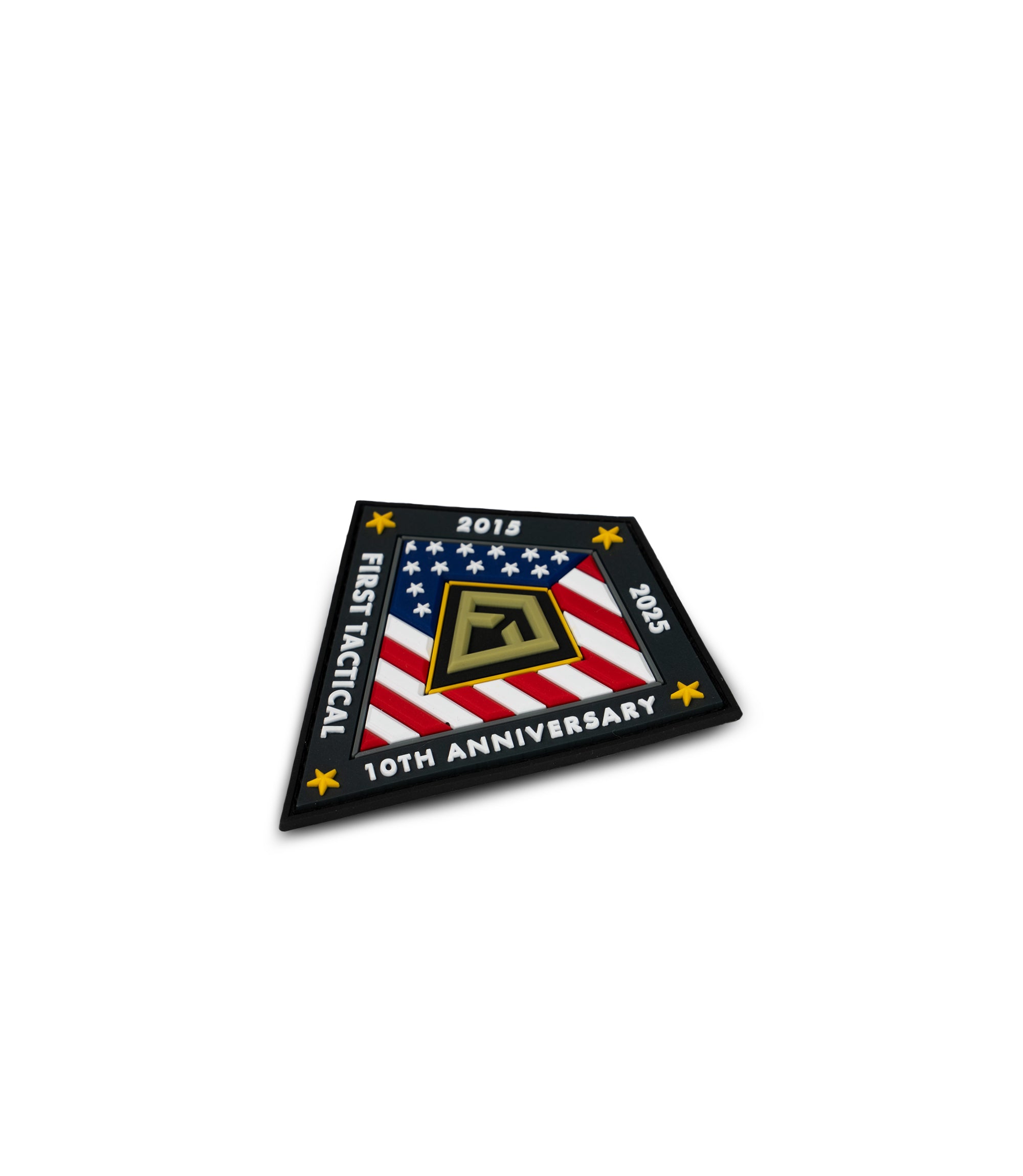 Side view of 10 Year Anniversary Patch 