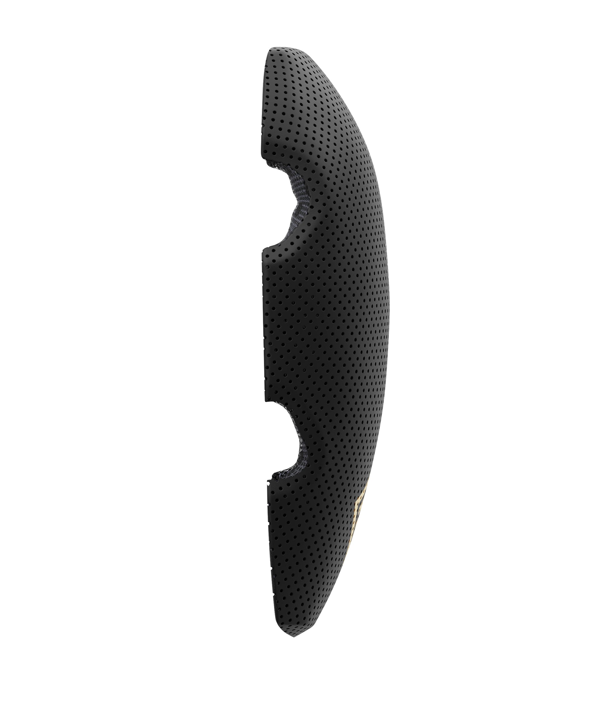 Right side view of internal knee pads in color black|color_black