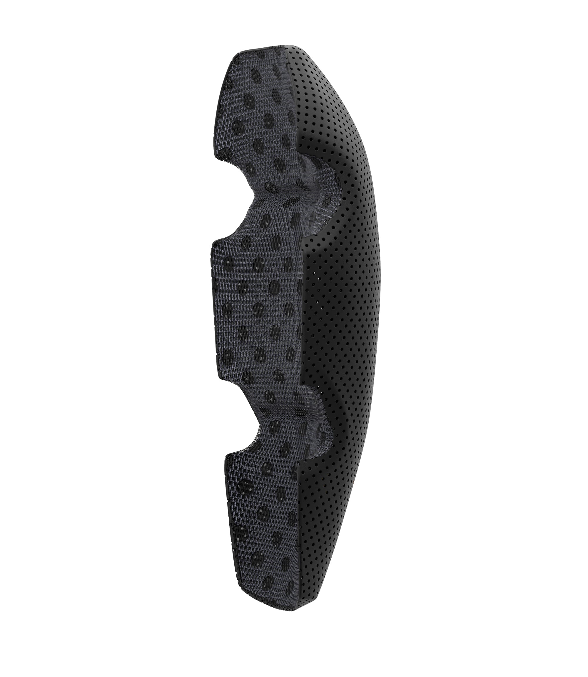 Right inside 1/4 view of internal knee pads in color black|color_black