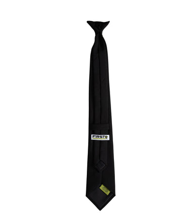 Photo of clip on tie in the color black - Back