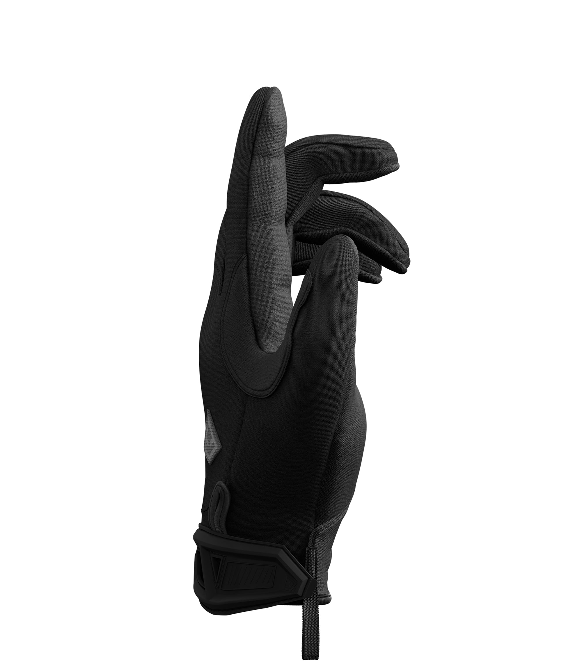 Right inside 1/4 view of Men's Slash Patrol Glove pose 2|color_black