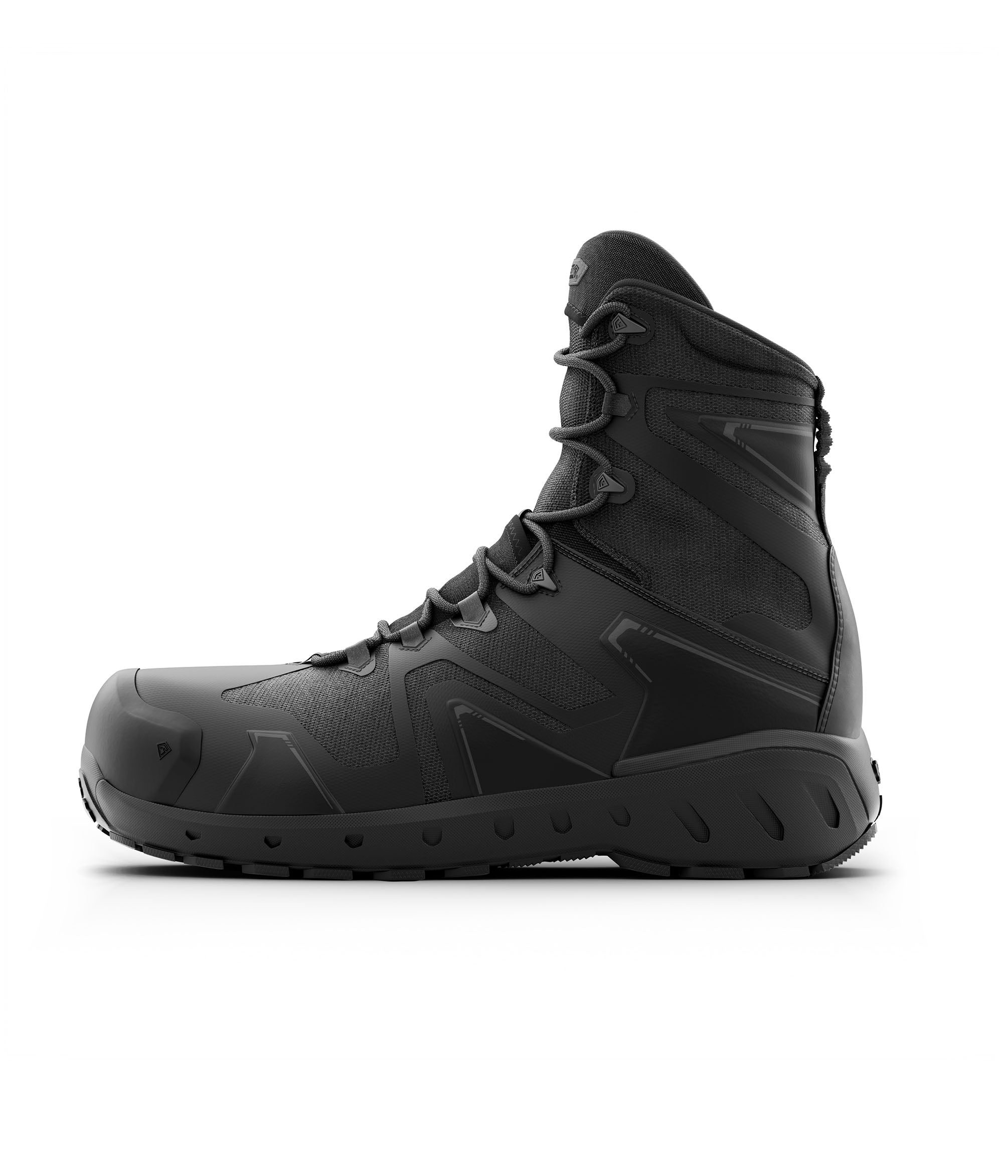 Side view photo of Men's 8" AERO-TAC™ Safety Toe Side-Zip Boot in black|color_black
