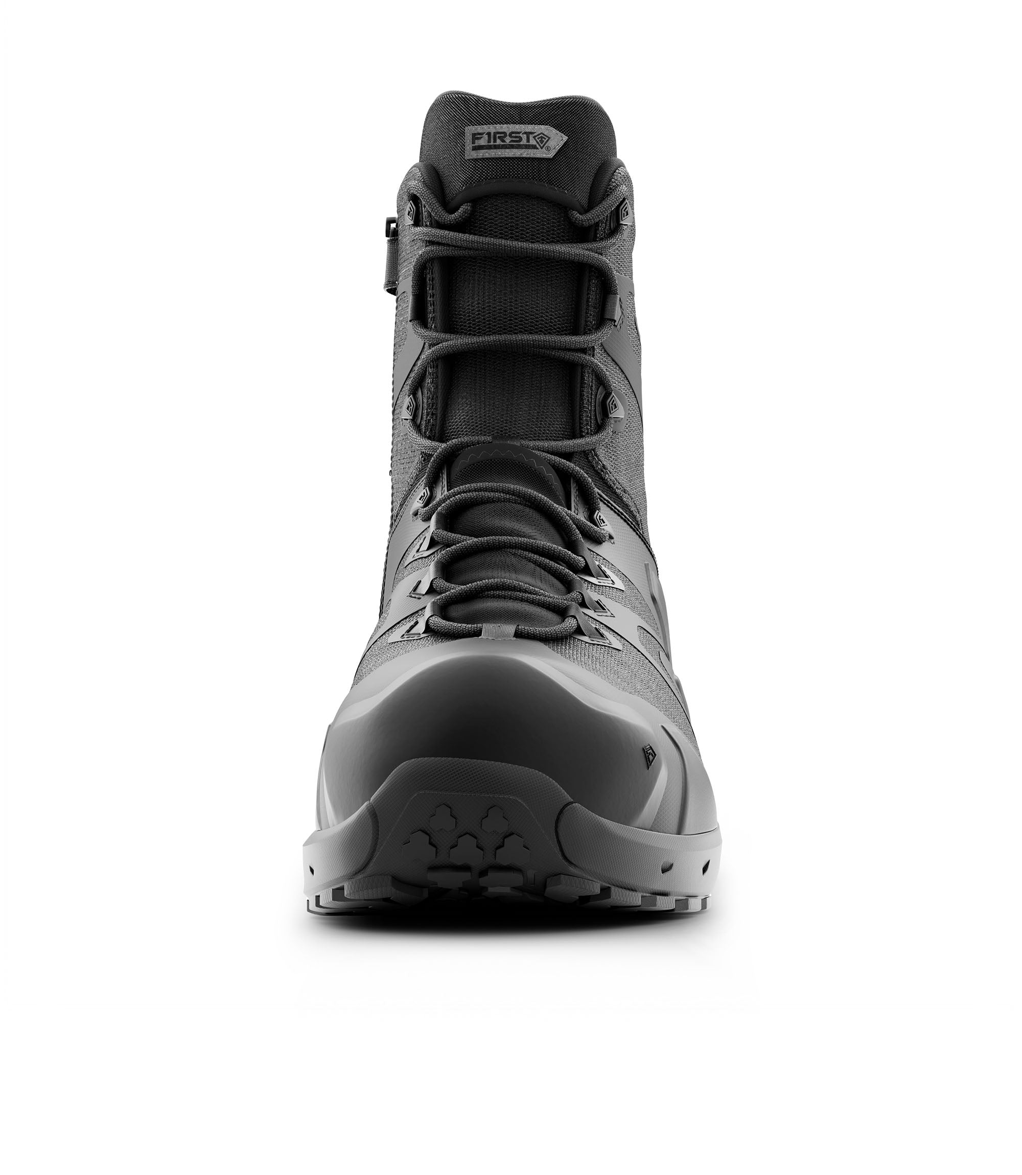 Front view photo of Men's 8" AERO-TAC™ Safety Toe Side-Zip Boot in black|color_black