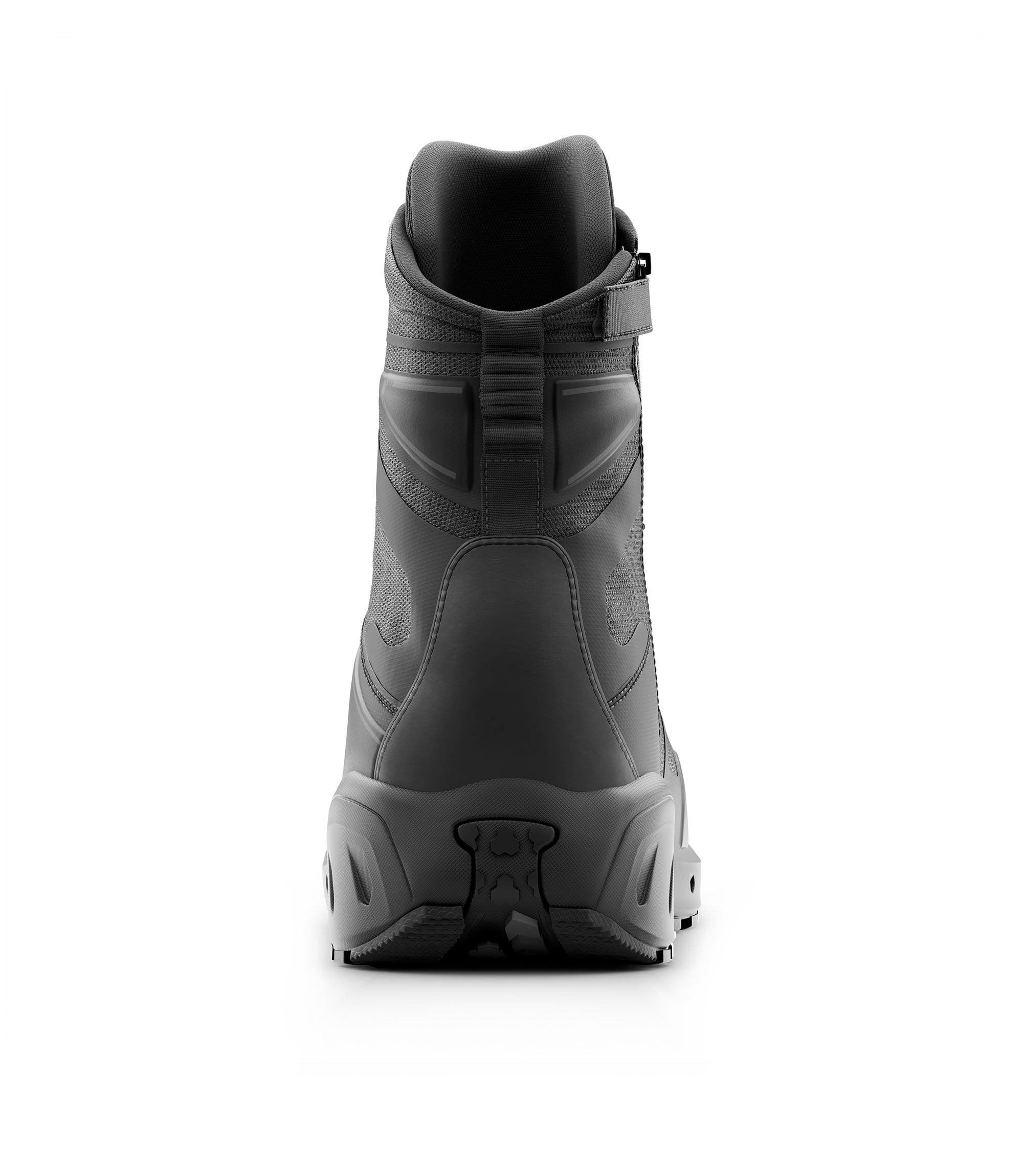 Back view photo of Men's 8" AERO-TAC™ Safety Toe Side-Zip Boot in black|color_black