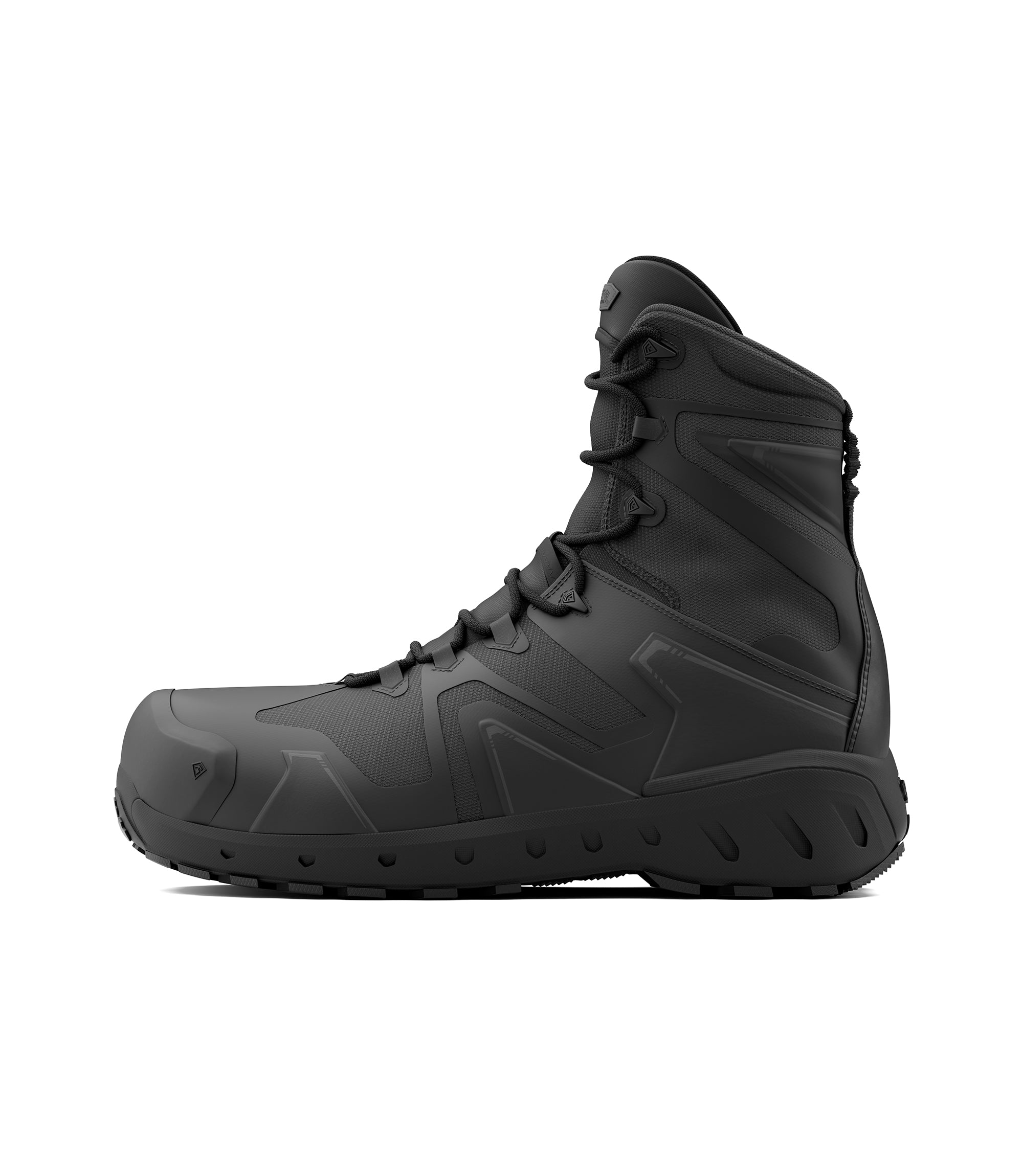 Side view photo of Men's 8" AERO-TAC™ Safety Toe Side-Zip Boot in black|color_black