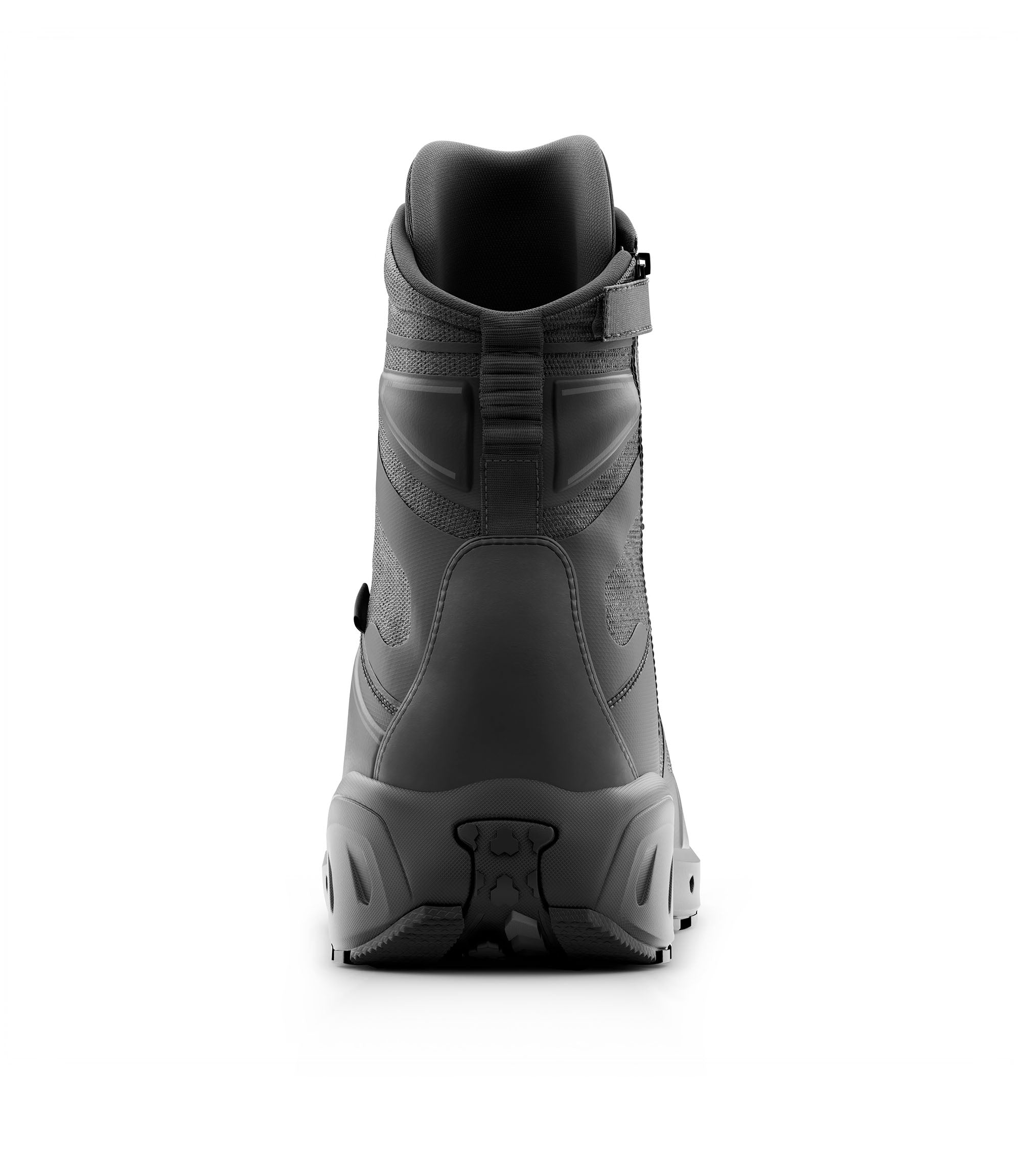 Back view Photo of Men's 8" AERO-TAC™ H₂O Side-Zip Boot in black|color_black
