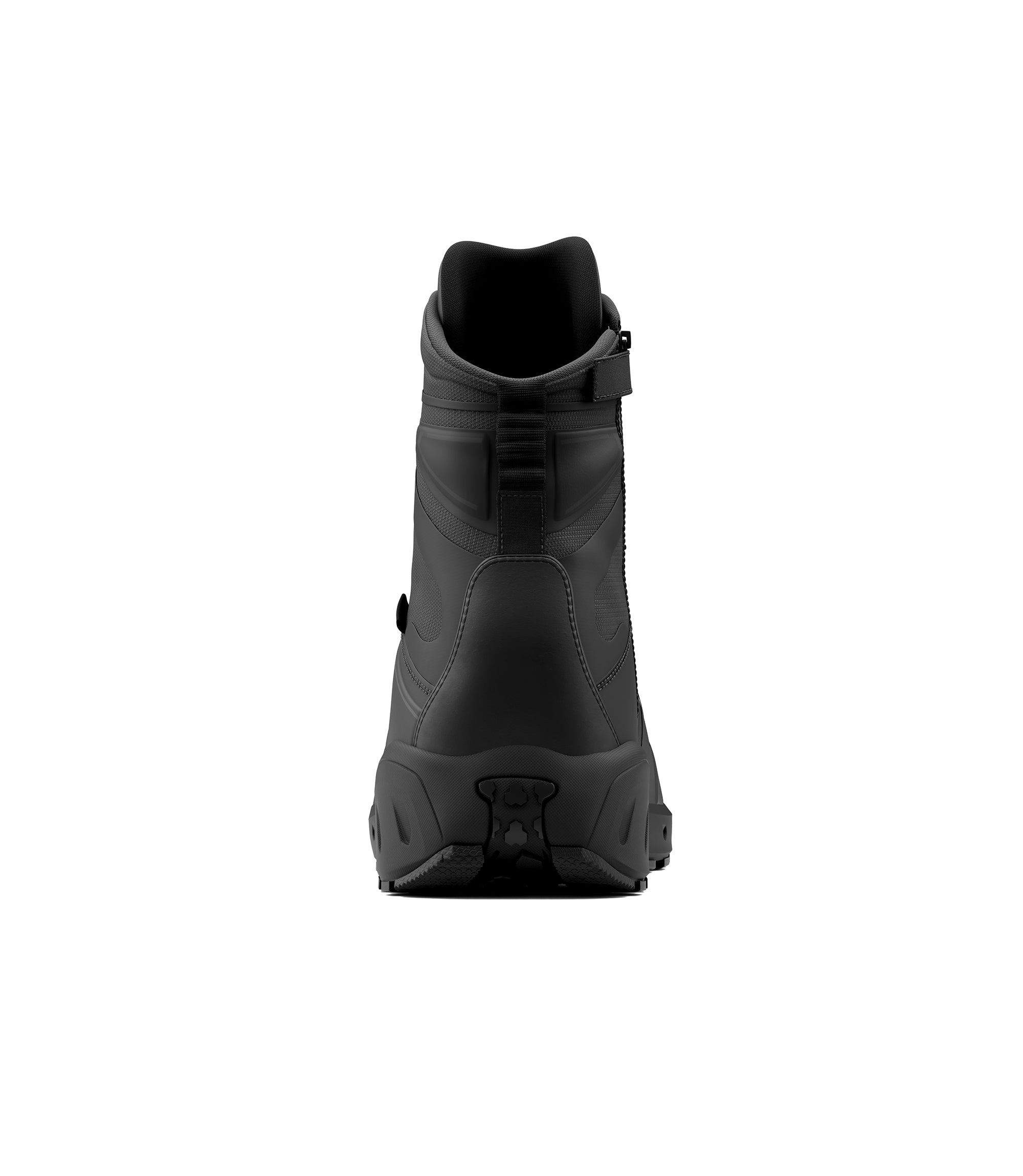 Back view Photo of Men's 8" AERO-TAC™ H₂O Side-Zip Boot in black|color_black
