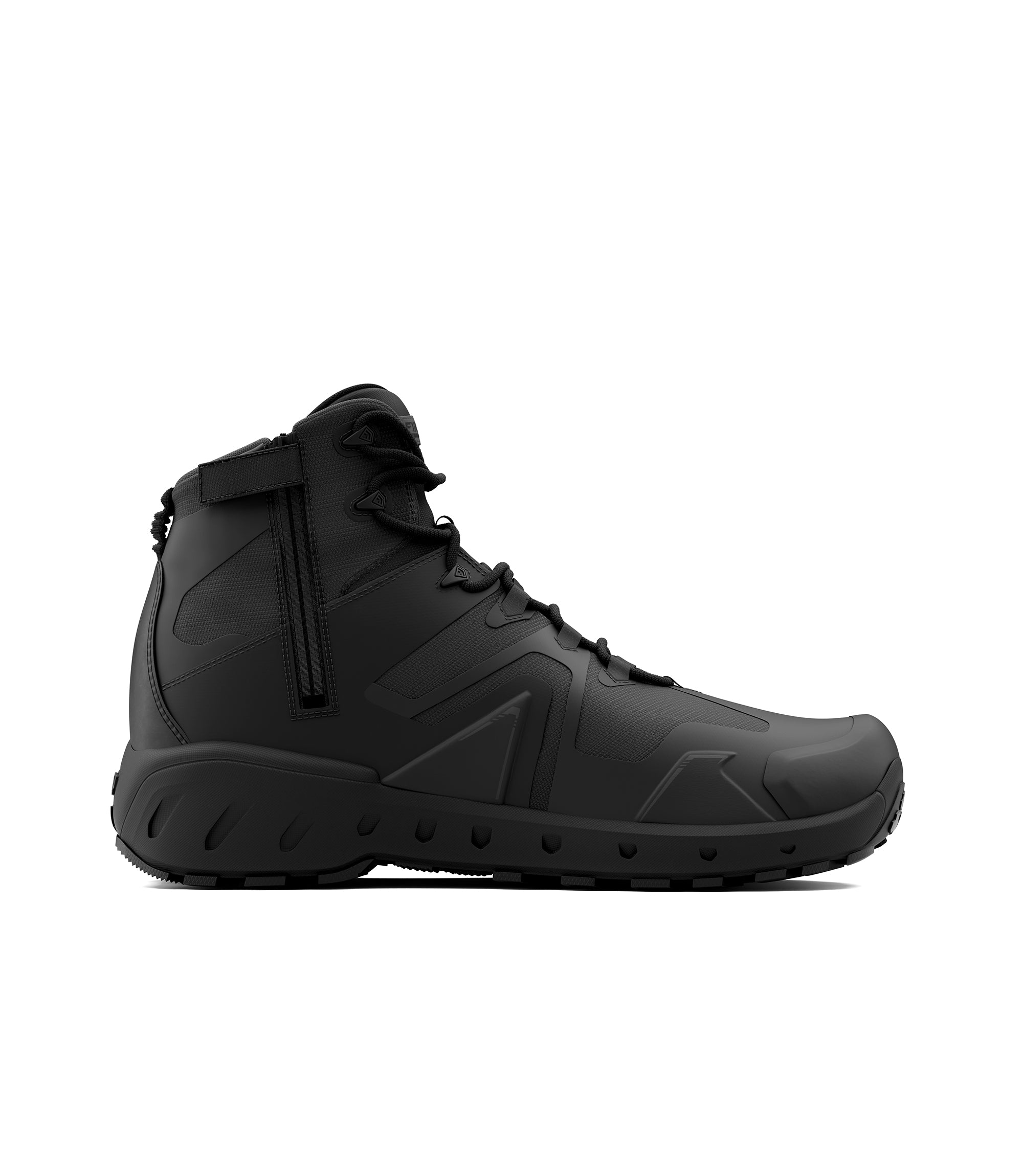 Side view photo of Men's 5“ AERO-TAC™ Side-Zip Mid in black|color_black