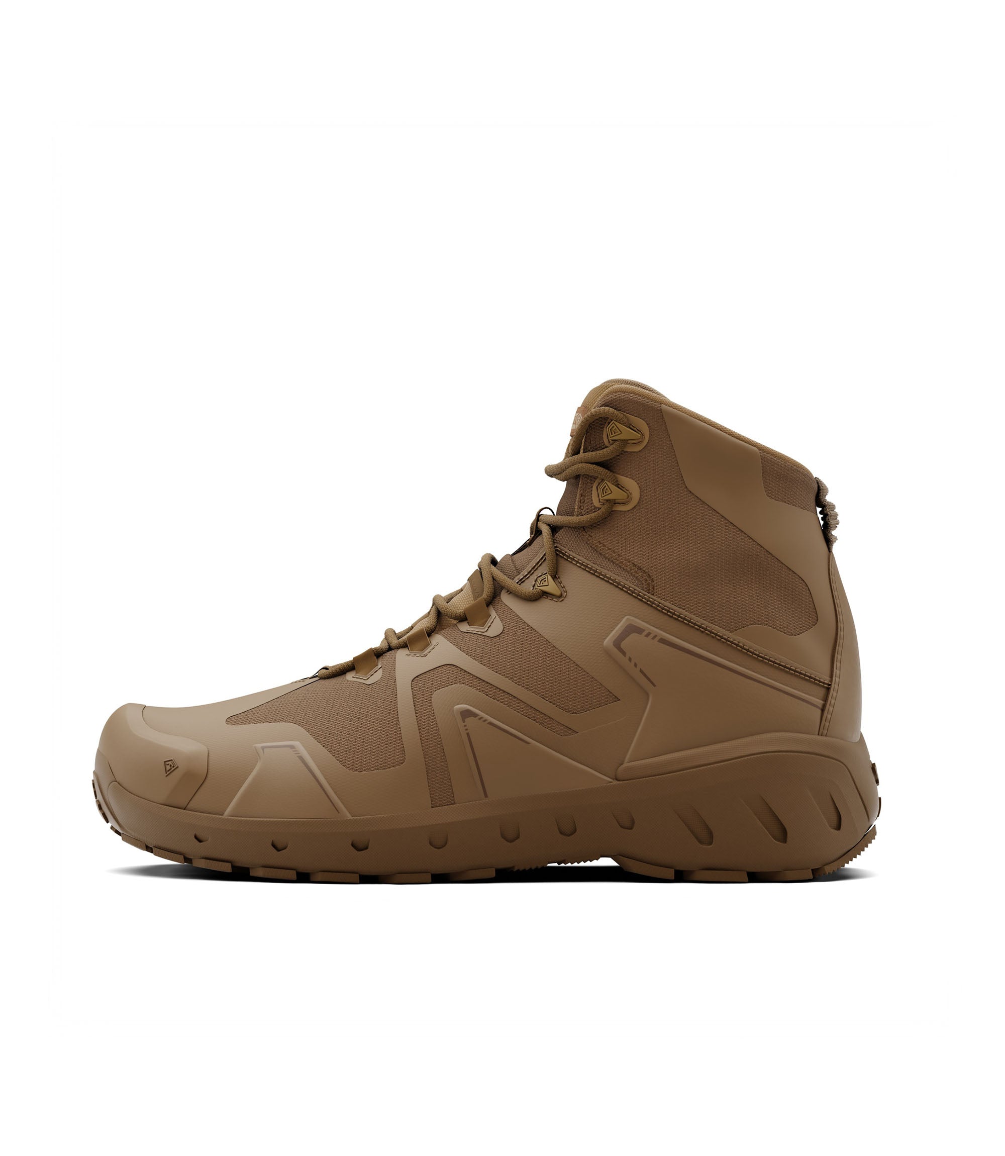 Right side view of 5 inch side-zip mid boot in color coyote|color_coyote