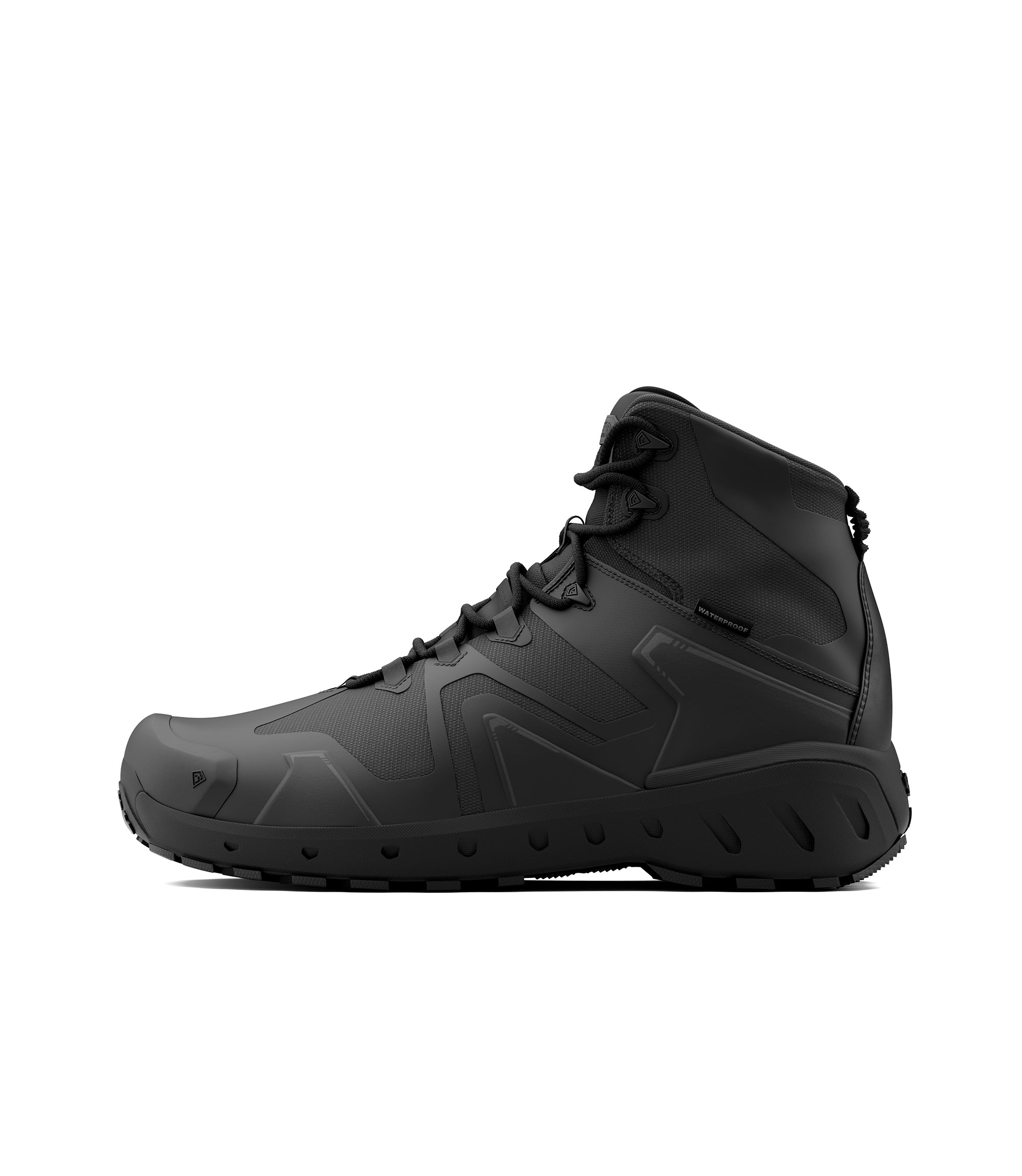 Side view photo of Men's 5" AERO-TAC™ H₂O Side-Zip Mid in black|color_black