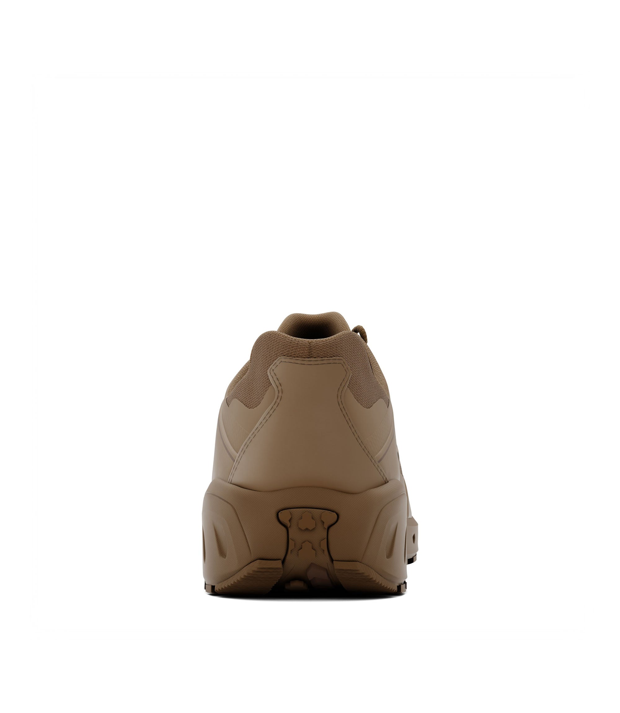 Back side view of 3 inch AERO-TAC low boot in color coyote|color_coyote