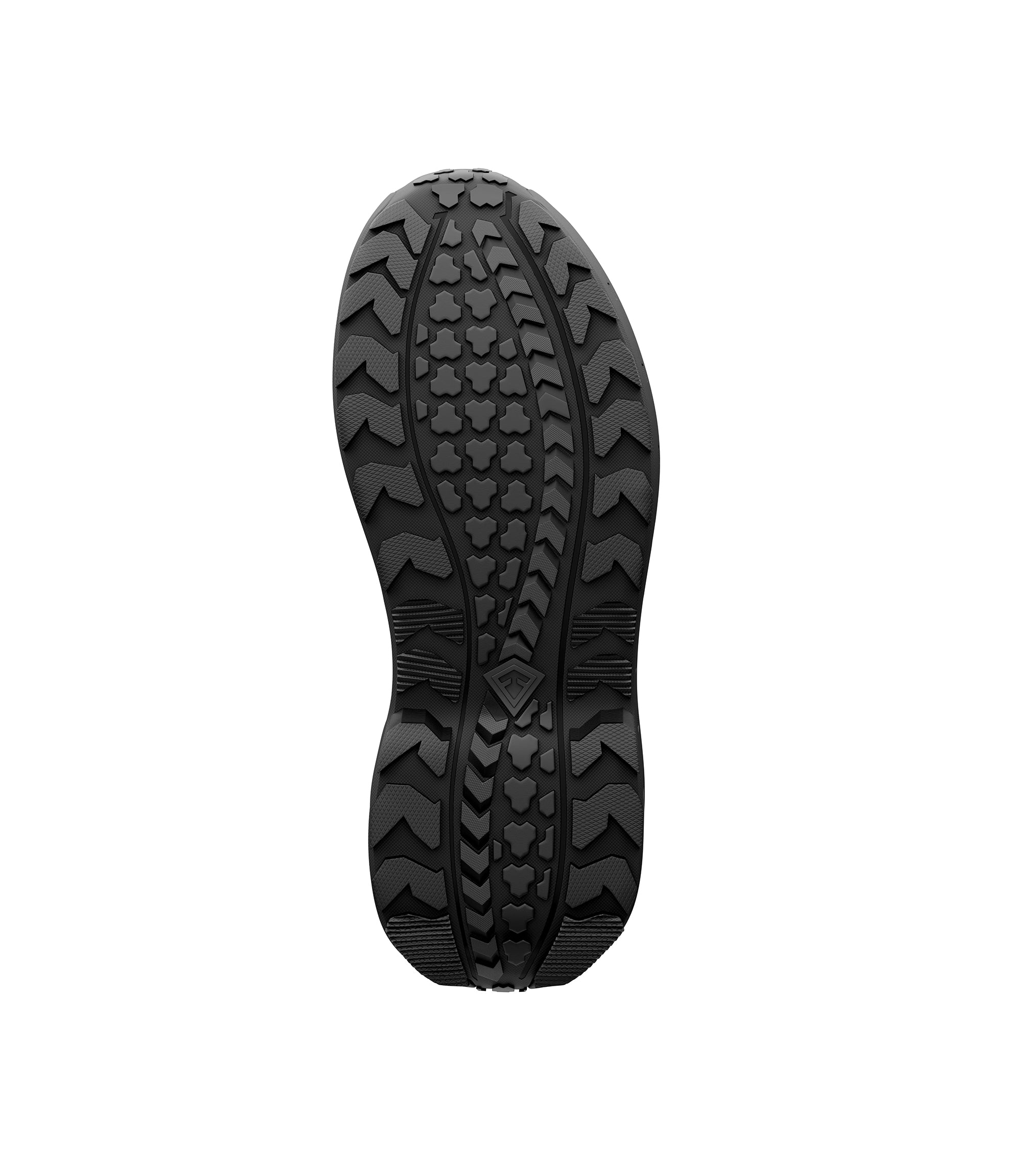 Bottom sole photo of Men's 5" AERO-TAC™ Safety Toe Side-Zip Mid Boot in black|color_black