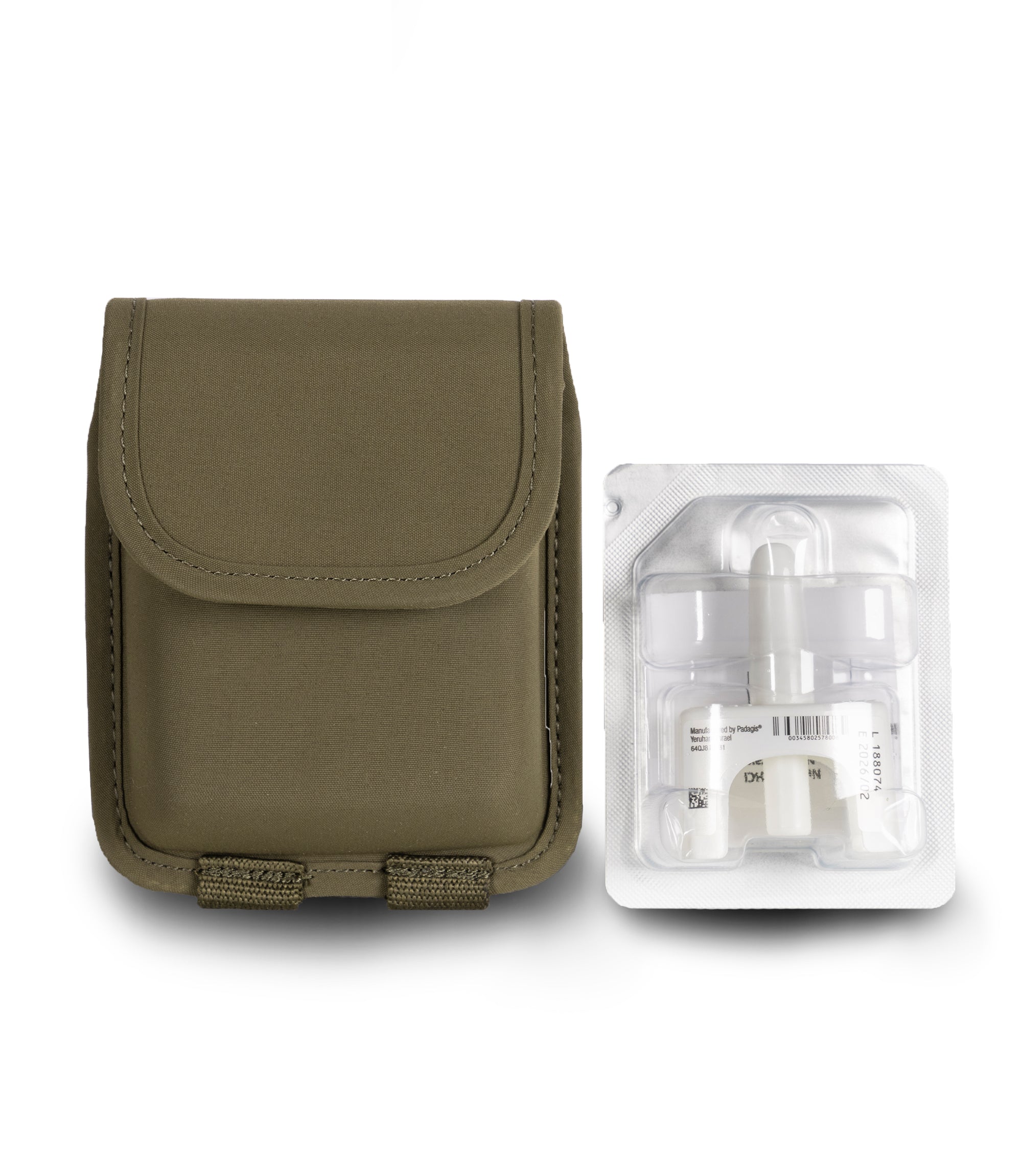 Photo of Pro Duty narcan case in the color ranger green - Front view |color_ranger green