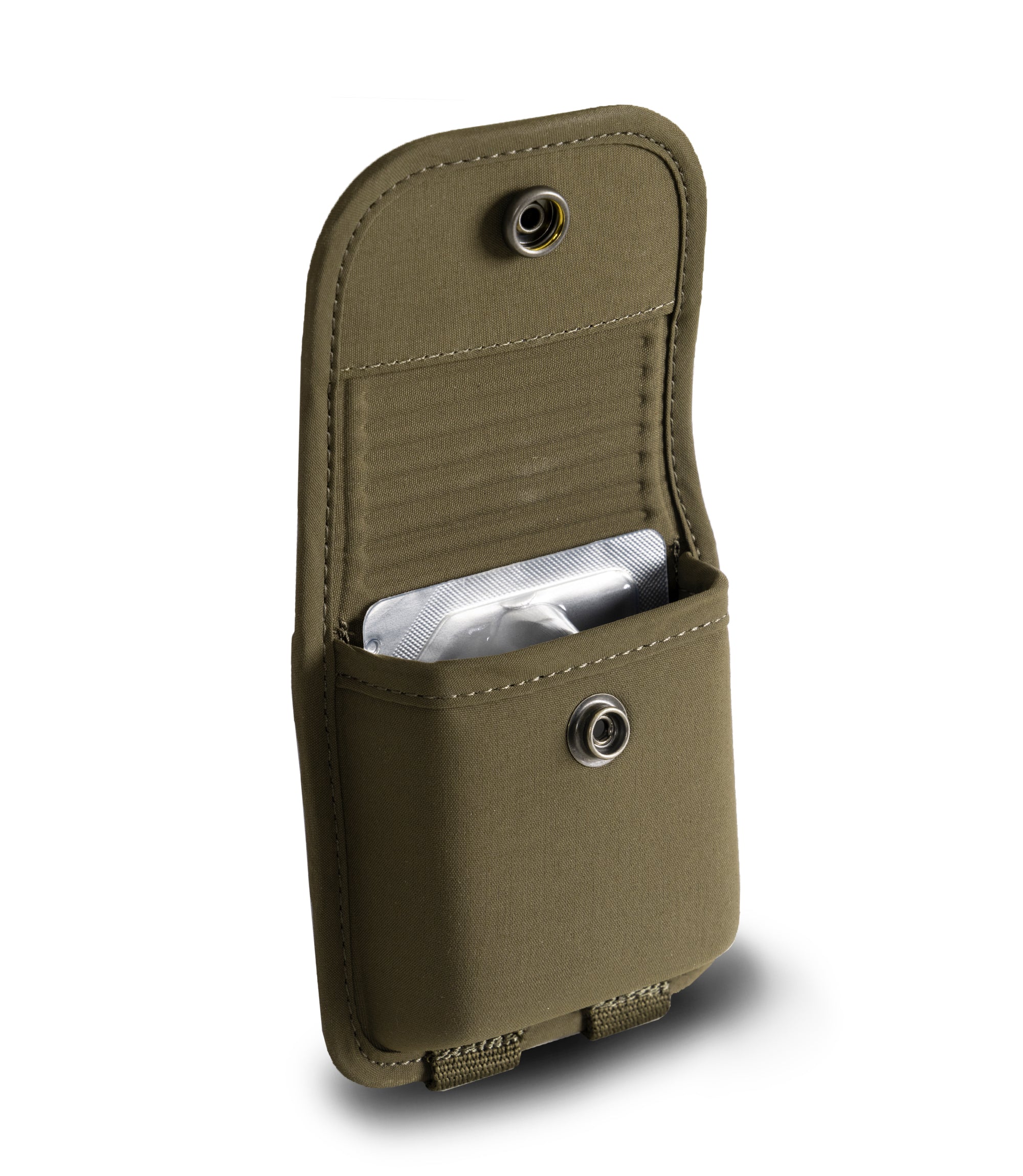 Photo of Pro Duty narcan case in the color ranger green - Side Open view |color_ranger green