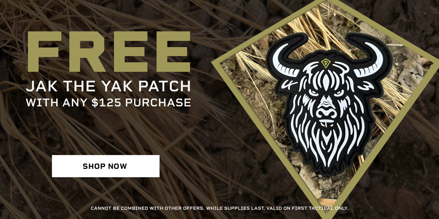 Free Jak The Yak Patch with any $125 Purchase (While supplies last. Cannot be combined with other offers.