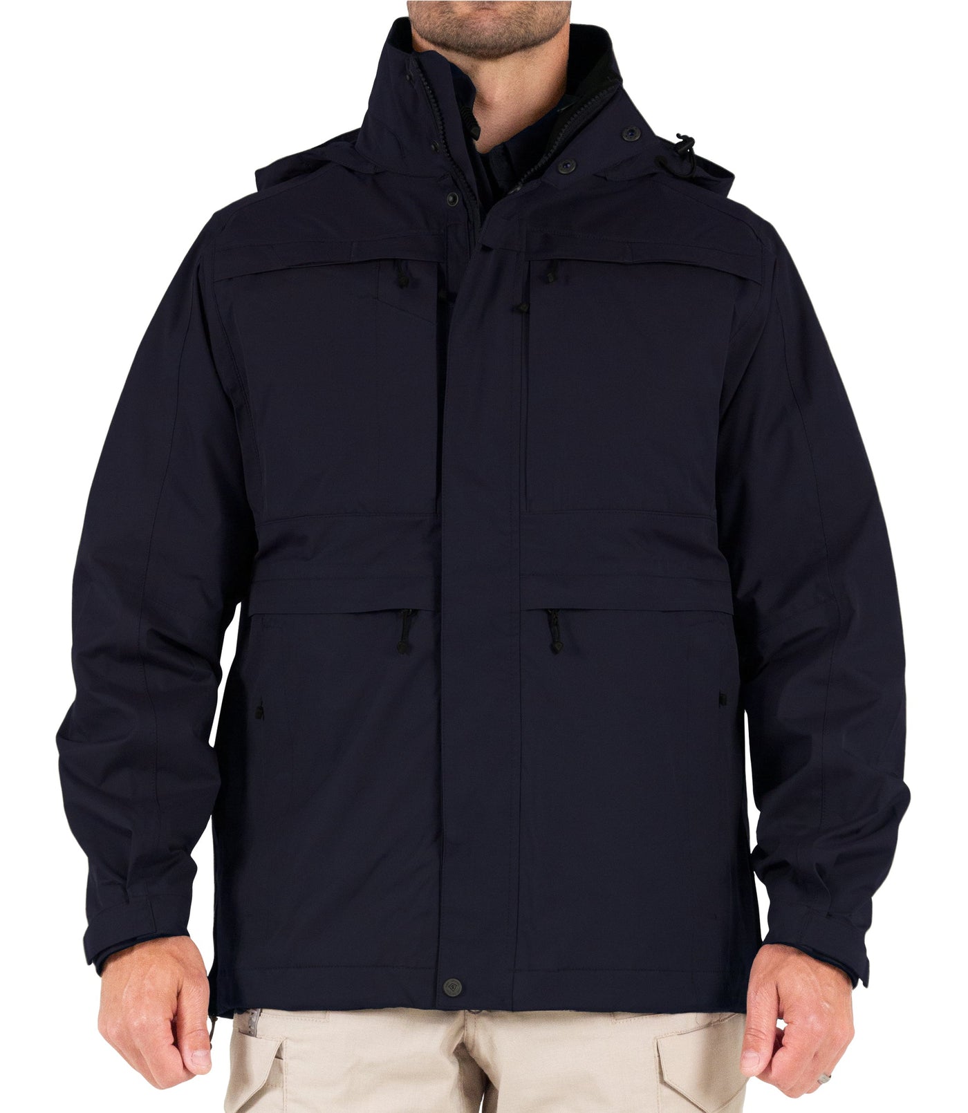 Front of Men’s Tactix System Parka in Midnight Navy
