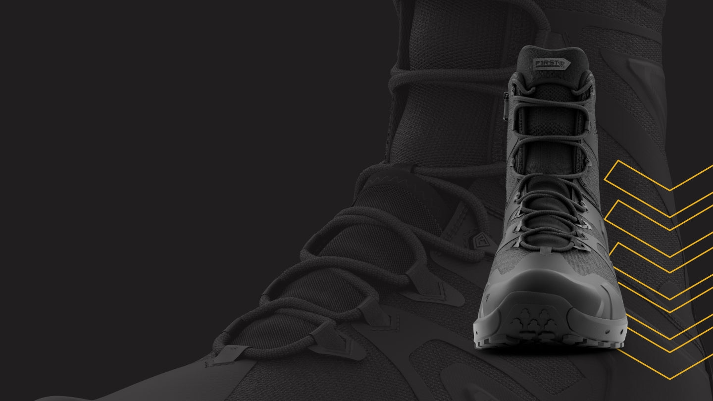 Photo of AERO-TAC boot on black background