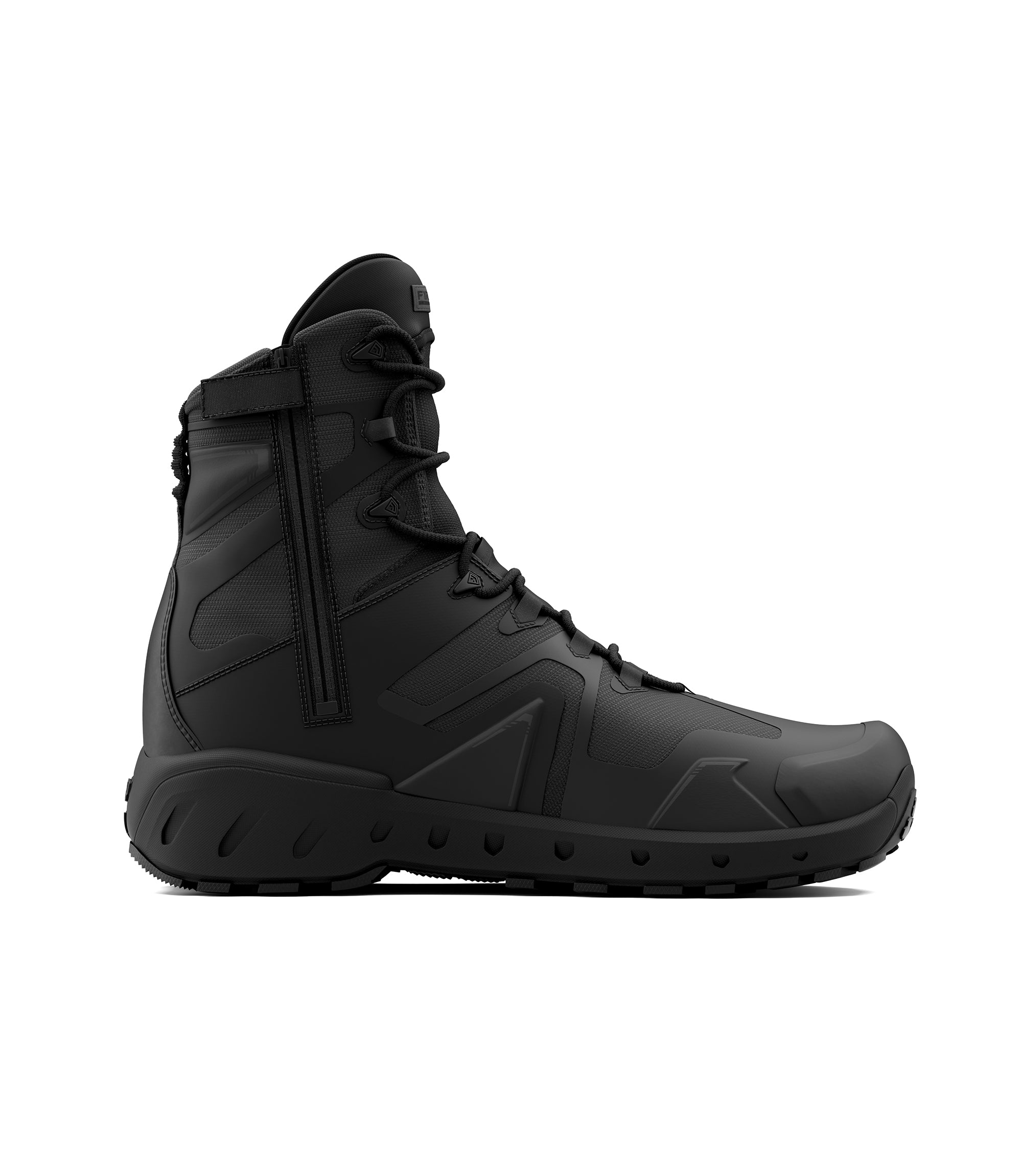 360 video of Men's Aero-Tac 8 inch Size Zip Boot in color Black |color_black