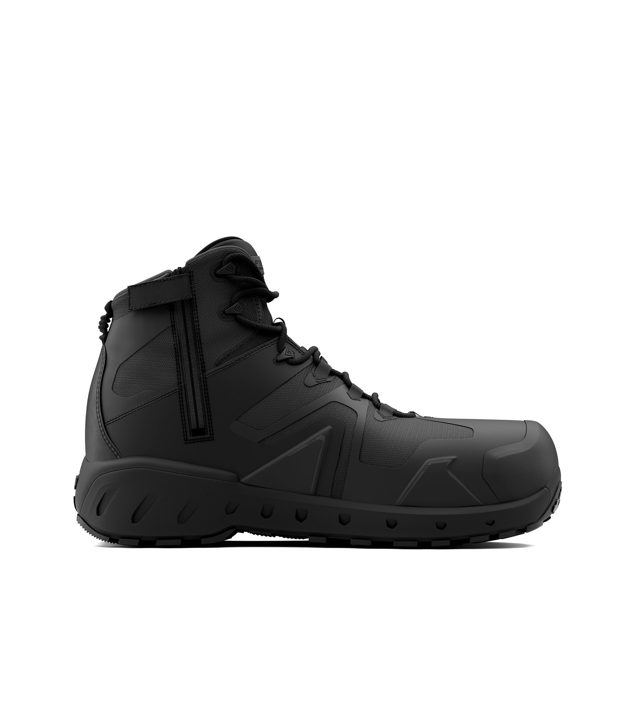 360 video of Men's 5" AERO-TAC™ Safety Toe Side-Zip Mid Boot in black |color_black