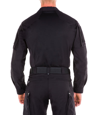 Back of Men's Defender Shirt in Black