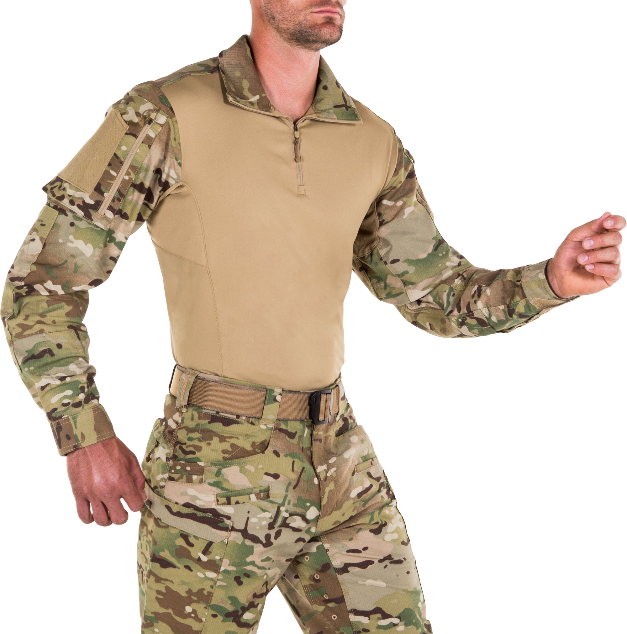 Front of Men's Defender Shirt in MultiCam® |color_multicam
