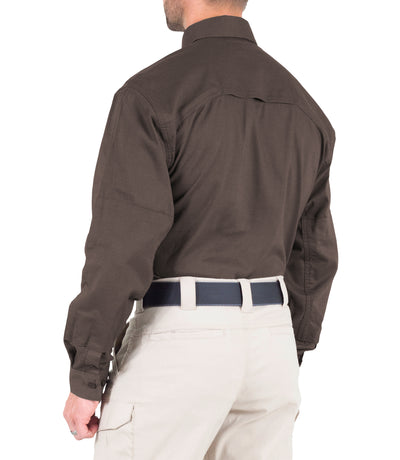 Side of Men's V2 Tactical Long Sleeve Shirt in Kodiak Brown