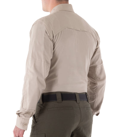 Side of Men's V2 Tactical Long Sleeve Shirt in Khaki