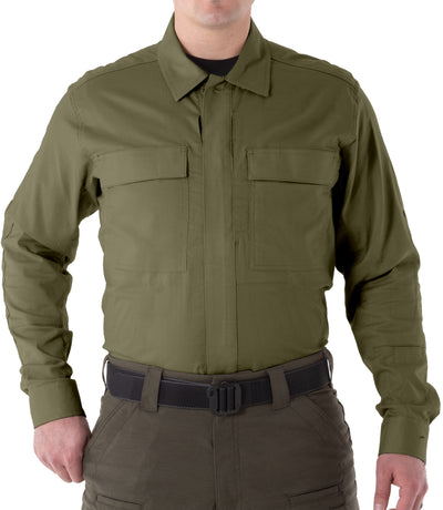 Front of Men's V2 BDU Long Sleeve Shirt in Tundra