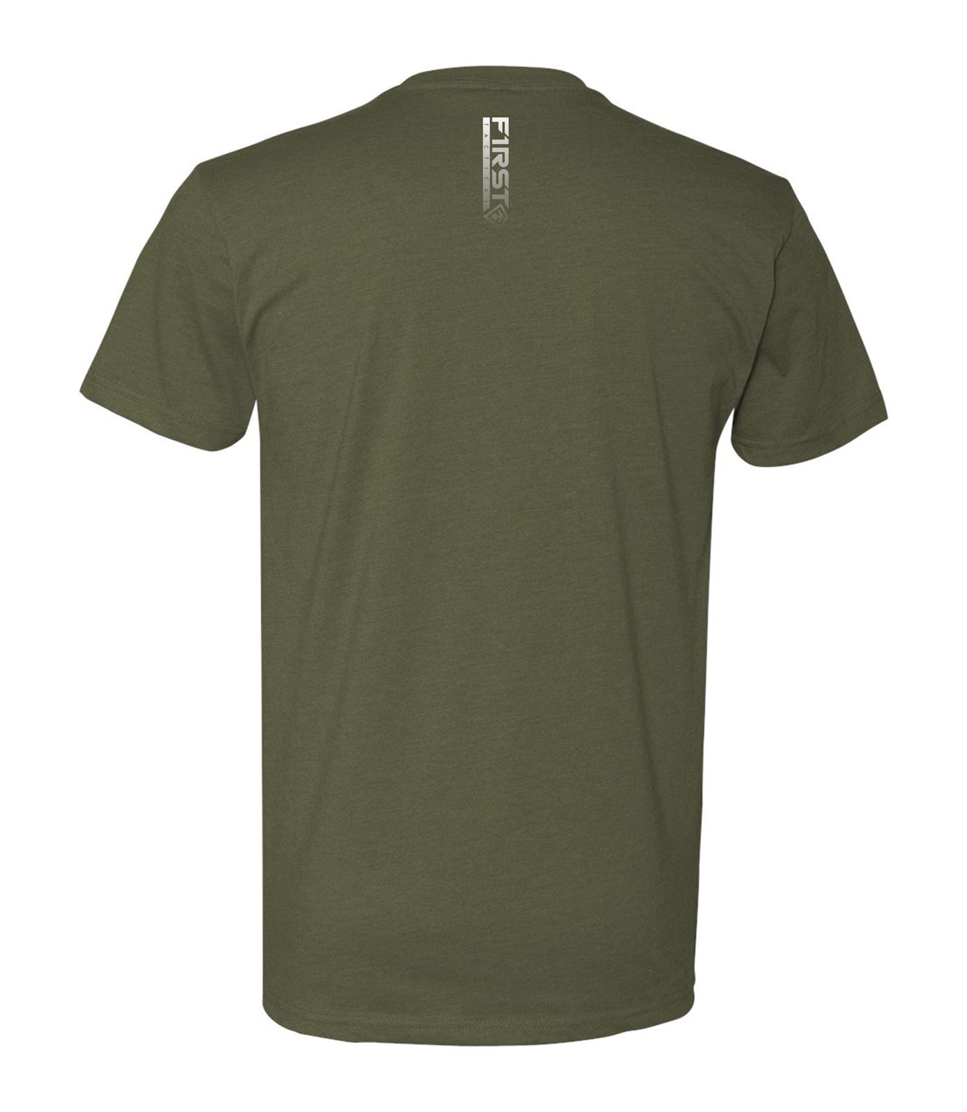 Back of Ammo Flag T-Shirt in Military Green