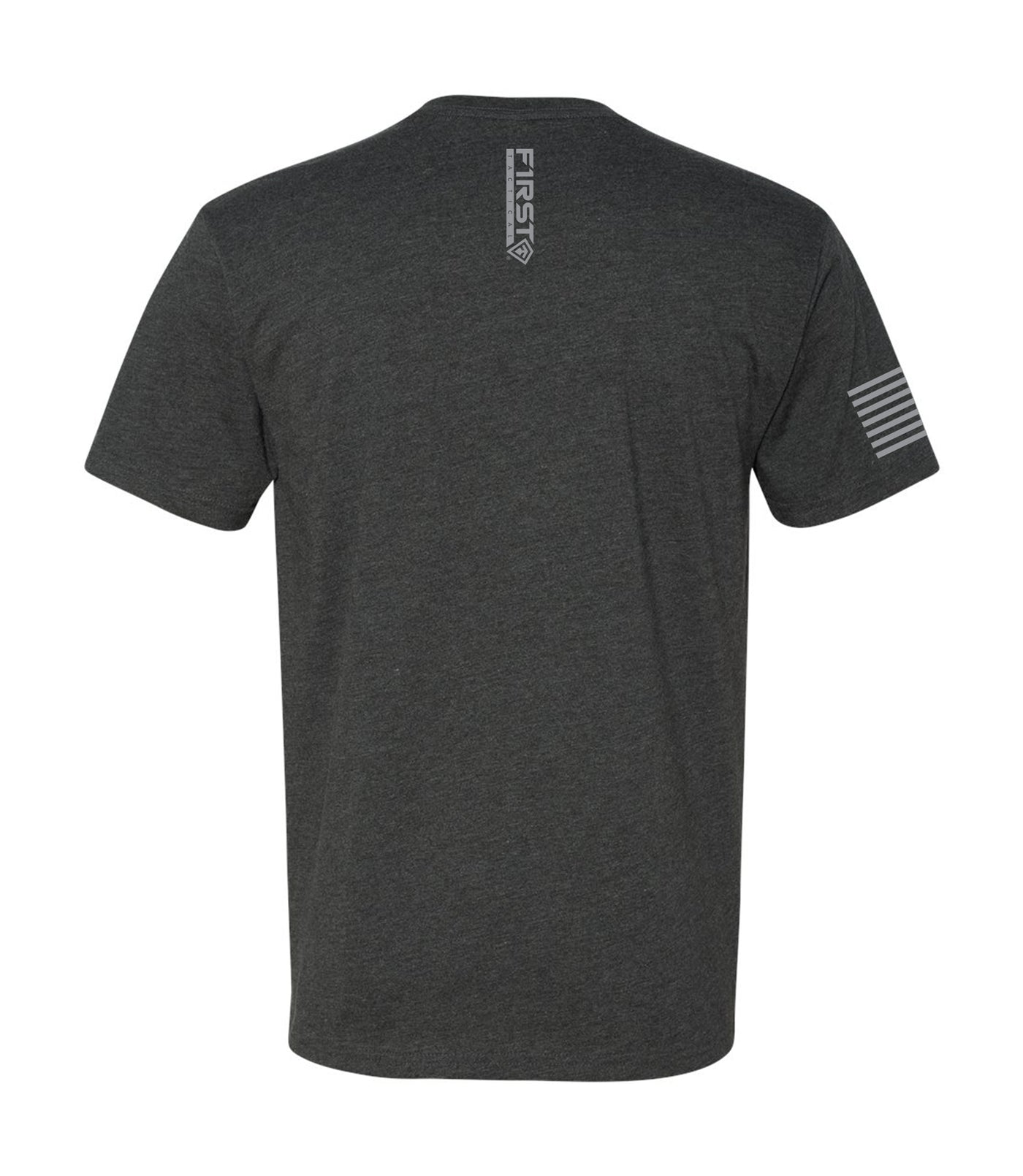 Back of Steel Sharpens Steel T-Shirt in Charcoal