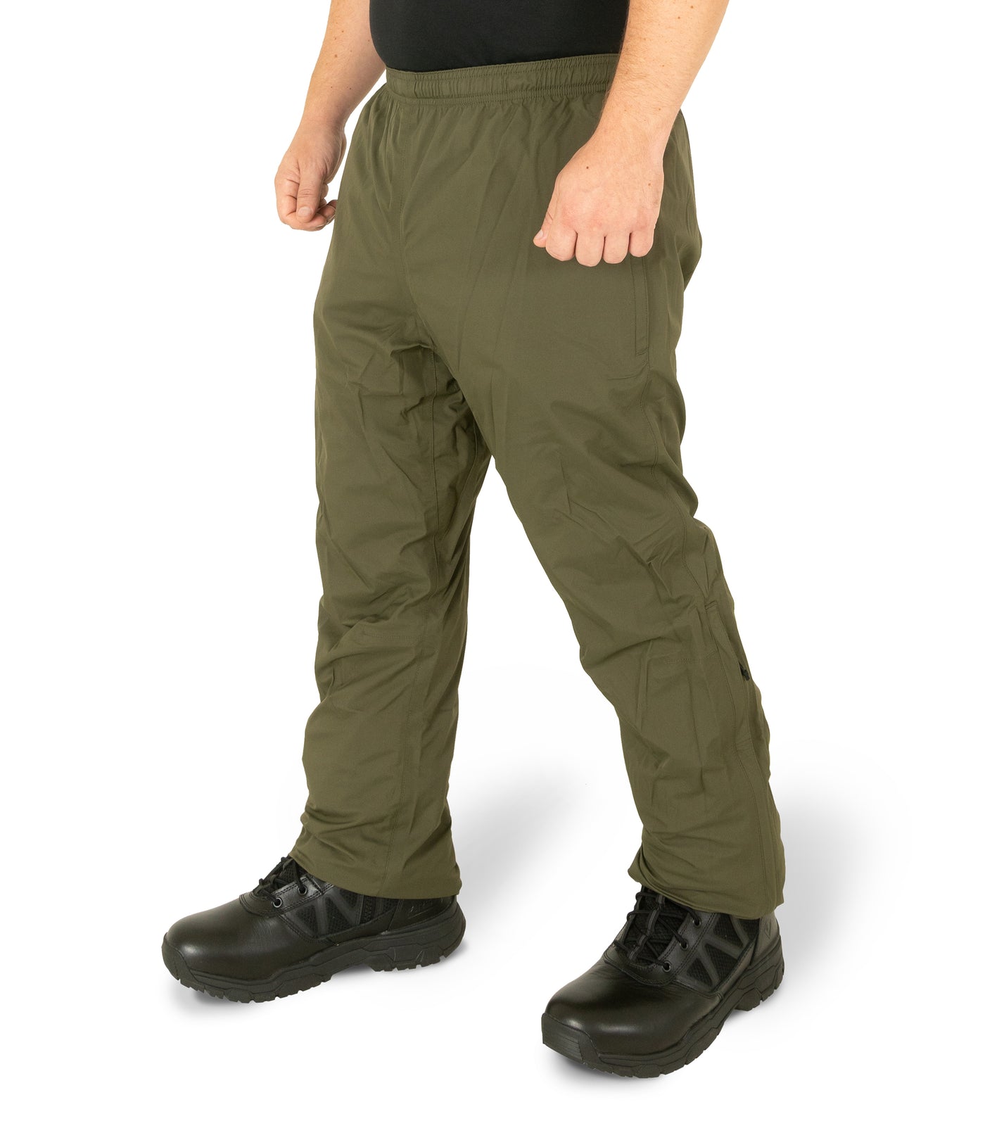 Side of Tactix Rain Pant in OD Green