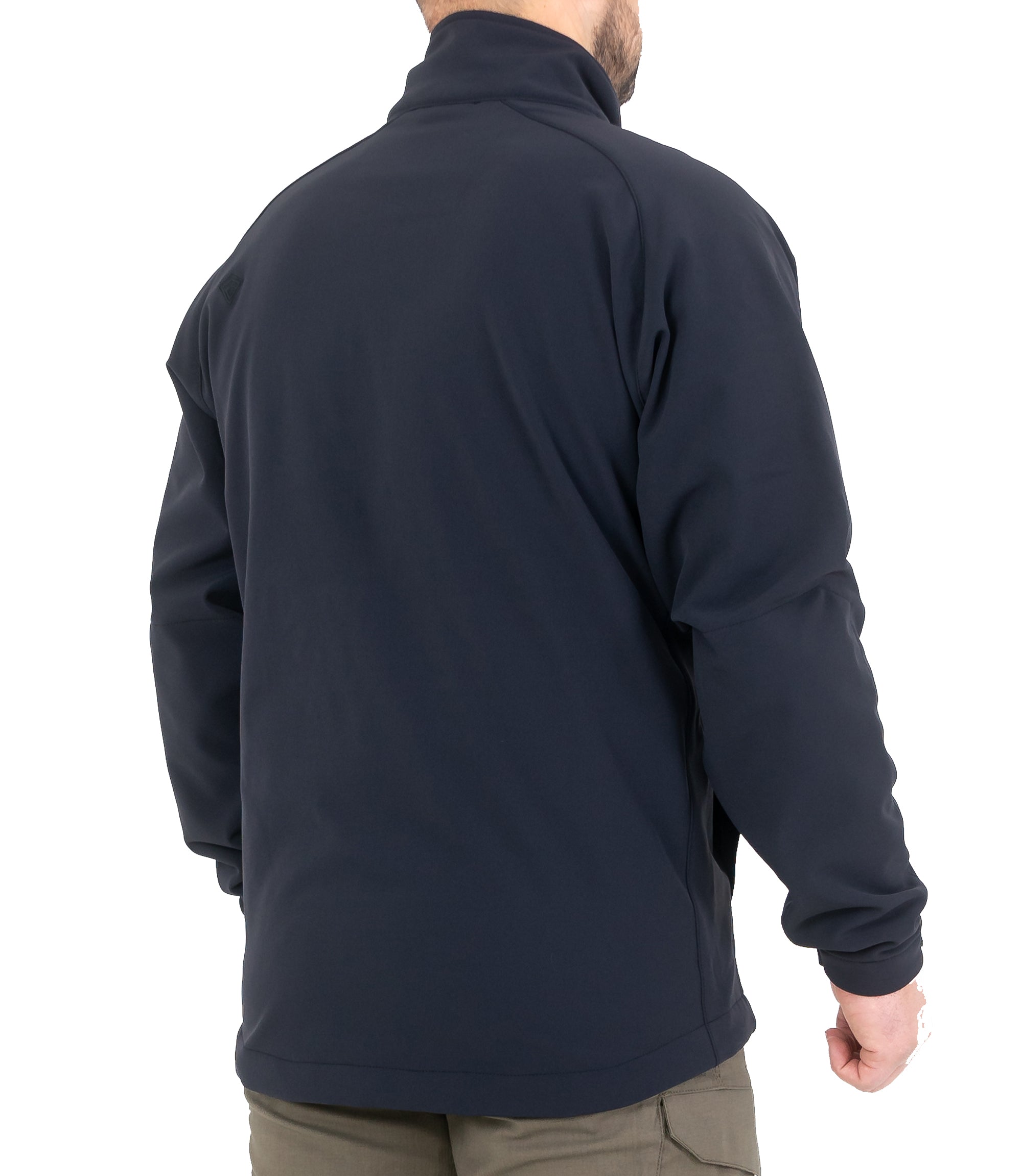 Side of Men’s Tactix Softshell Pullover in Midnight Navy |color_midnight navy
