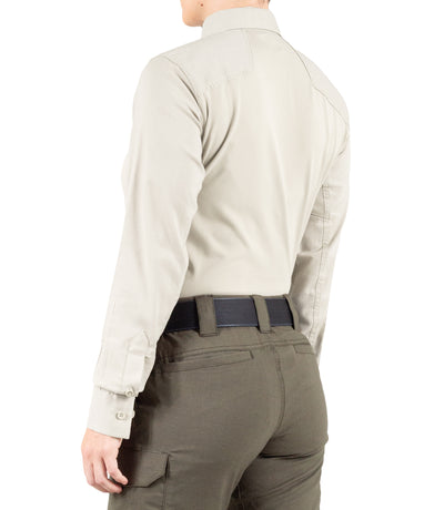 Side of Women's V2 Pro Performance Shirt in Tan
